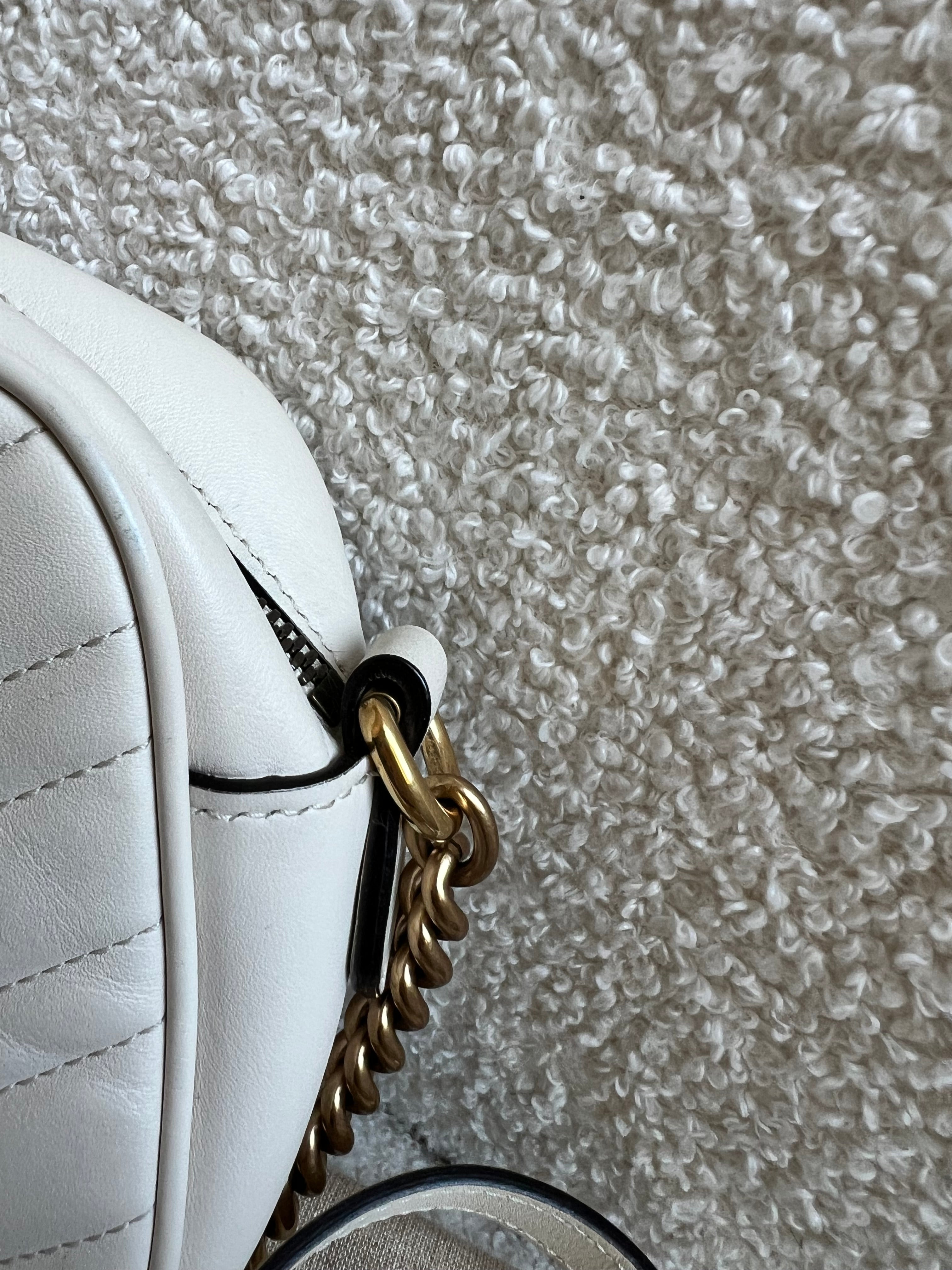 Gucci GG White Marmont Small Shoulder Bag (RRP £1440)