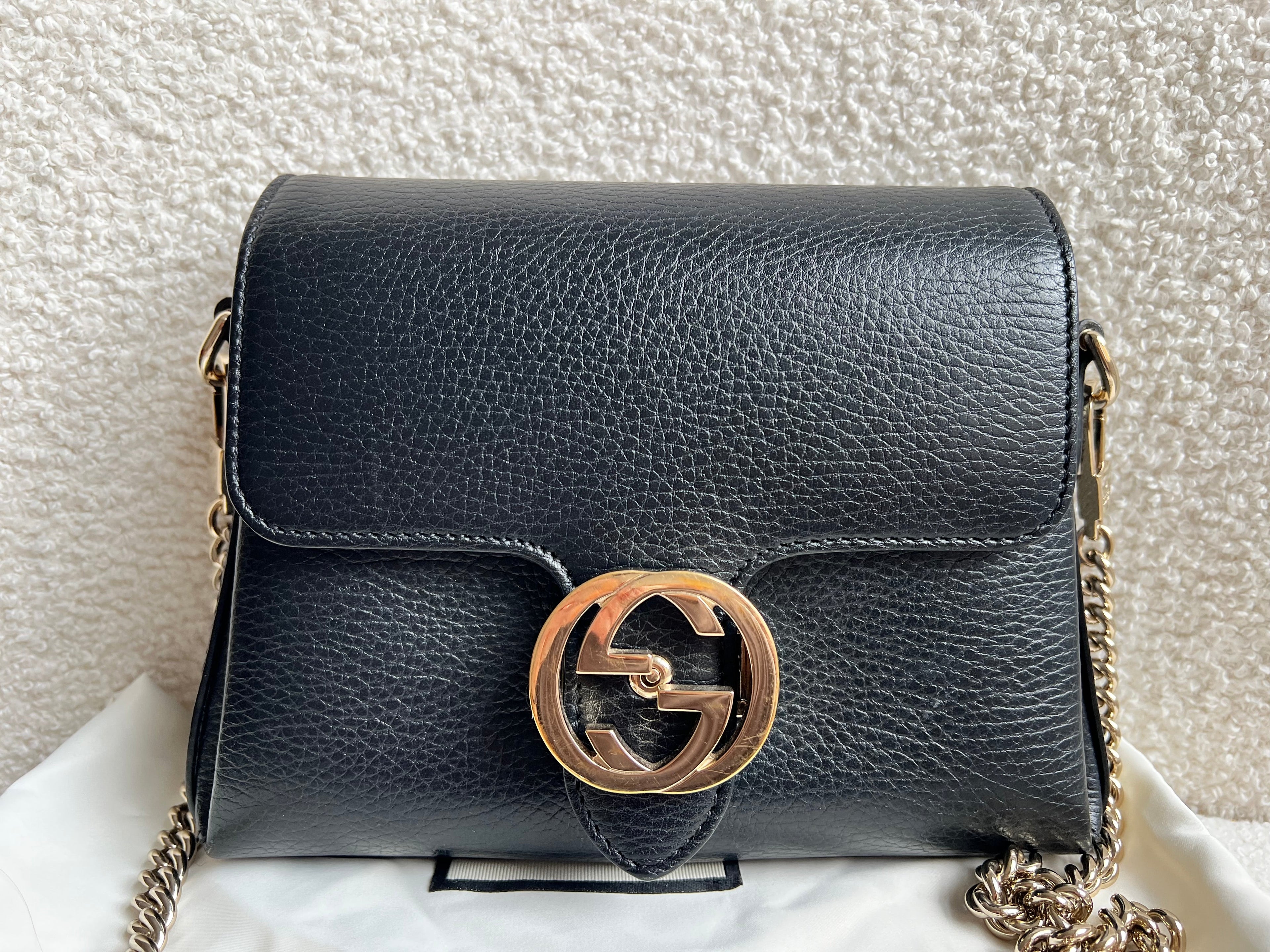 Gucci Interlocking GG Black Small Cross Body Bag