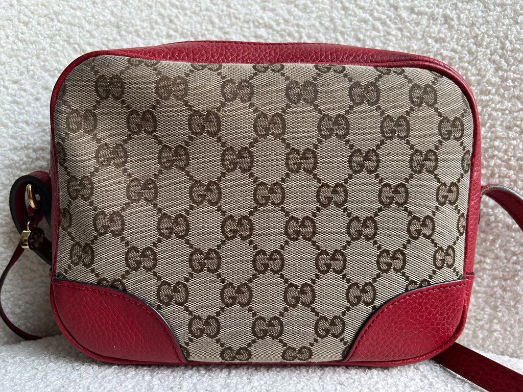 Gucci Bree GG Canvas Red Small Messenger Bag