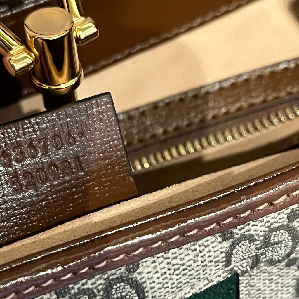 GUCCI Jackie Ophidia GG Supreme Monogram Brown Shoulder Bag