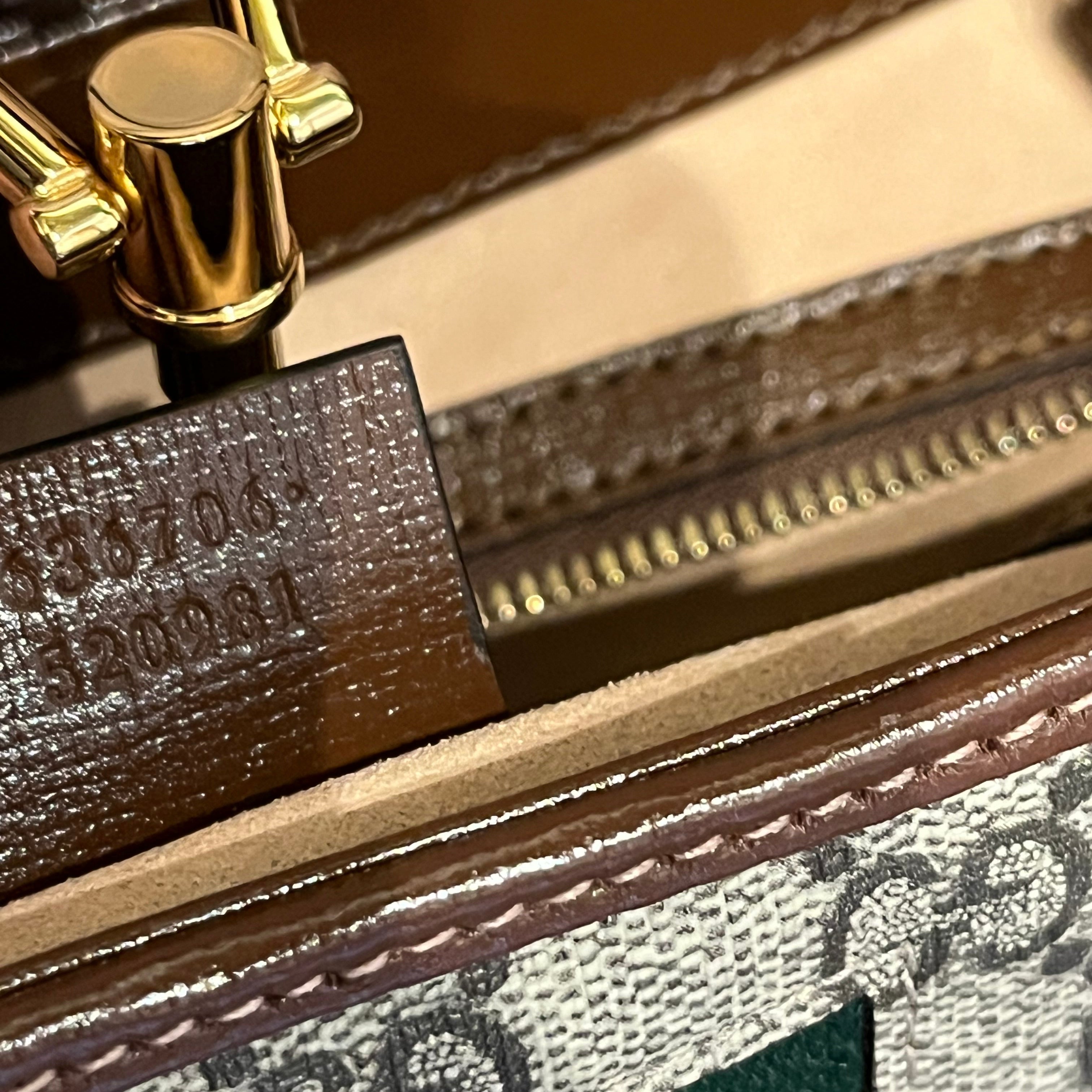 GUCCI Jackie Ophidia GG Supreme Monogram Brown Shoulder Bag