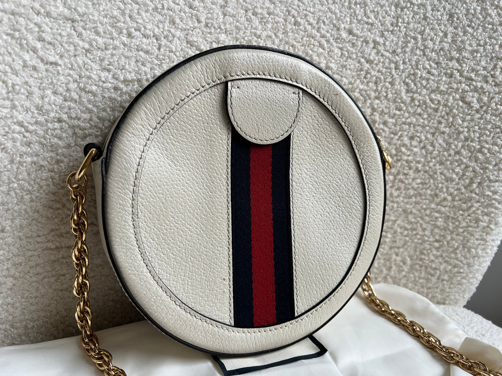Gucci GG Round White Ophidia Small Shoulder Bag