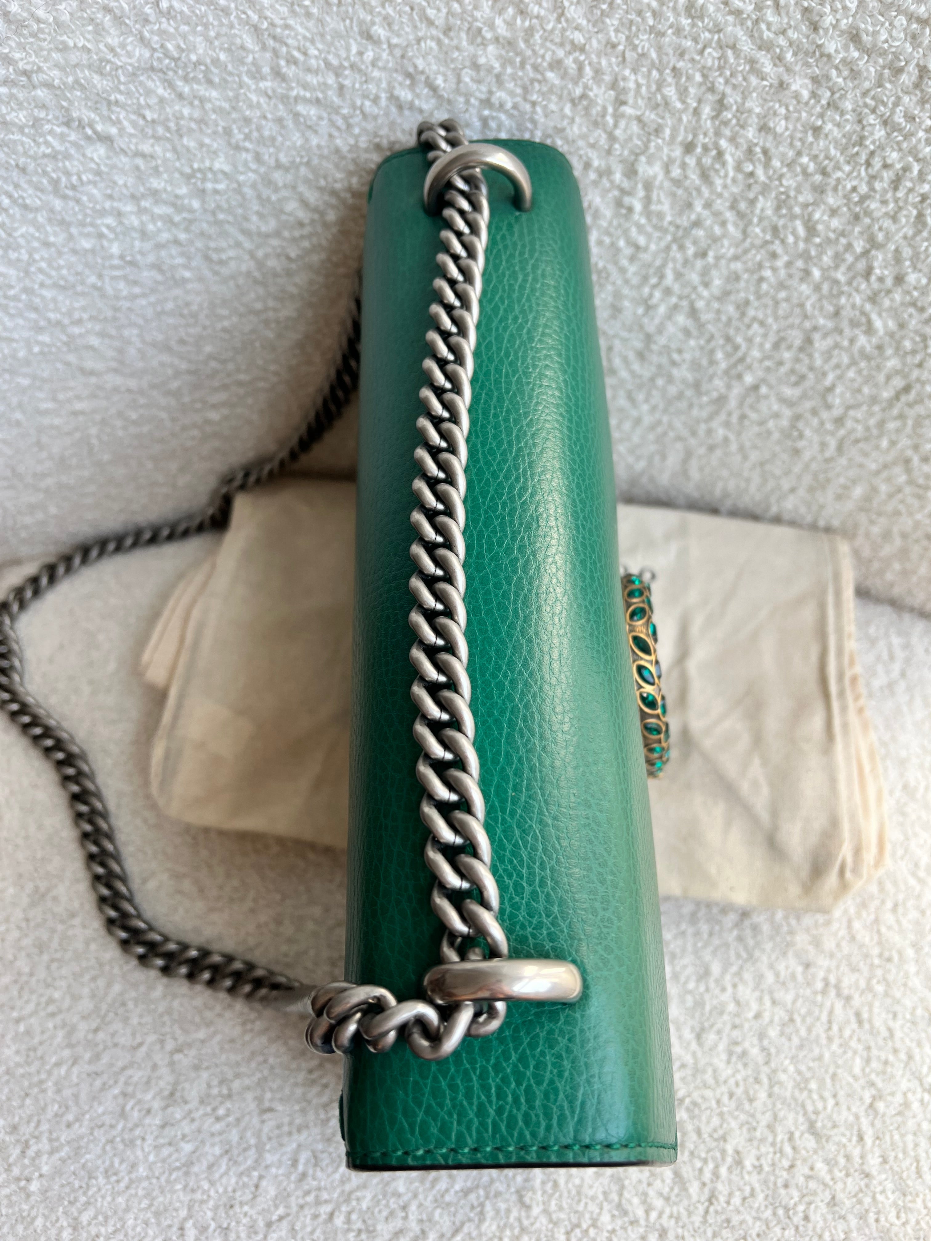 Gucci Dionysus GG Green Small Shoulder Bag (RRP £2,670)