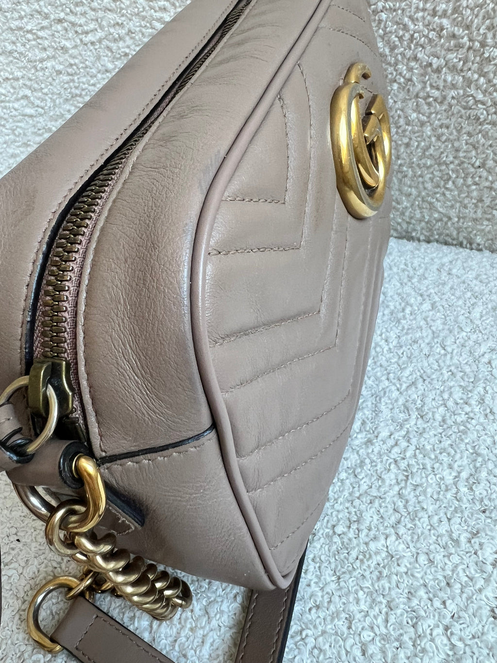Gucci GG Marmont Dusty Pink Small Shoulder Bag (RRP £1440)