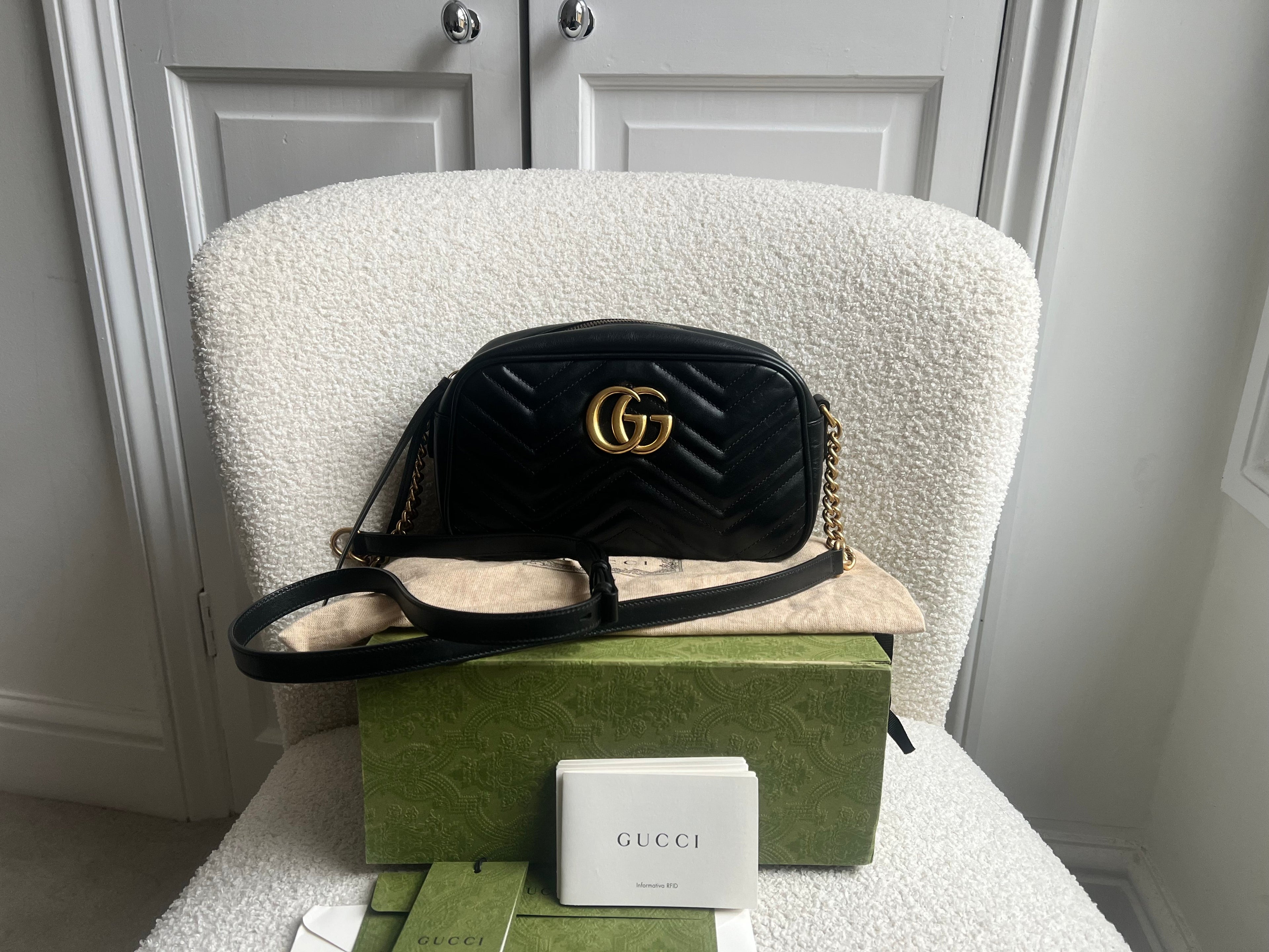 Gucci GG Black Marmont Small Shoulder Bag (RRP £1440)