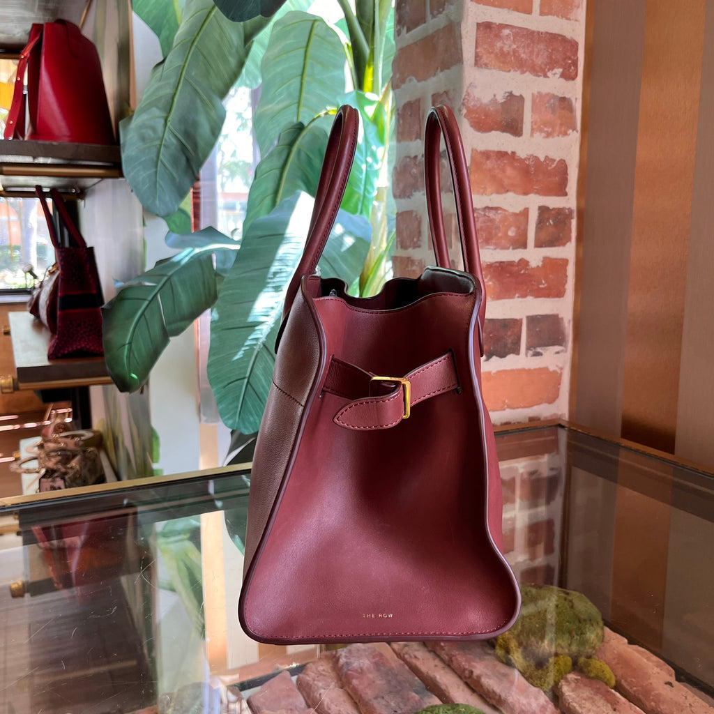 THE ROW Margaux 12 Brown Calfskin Tote Bag