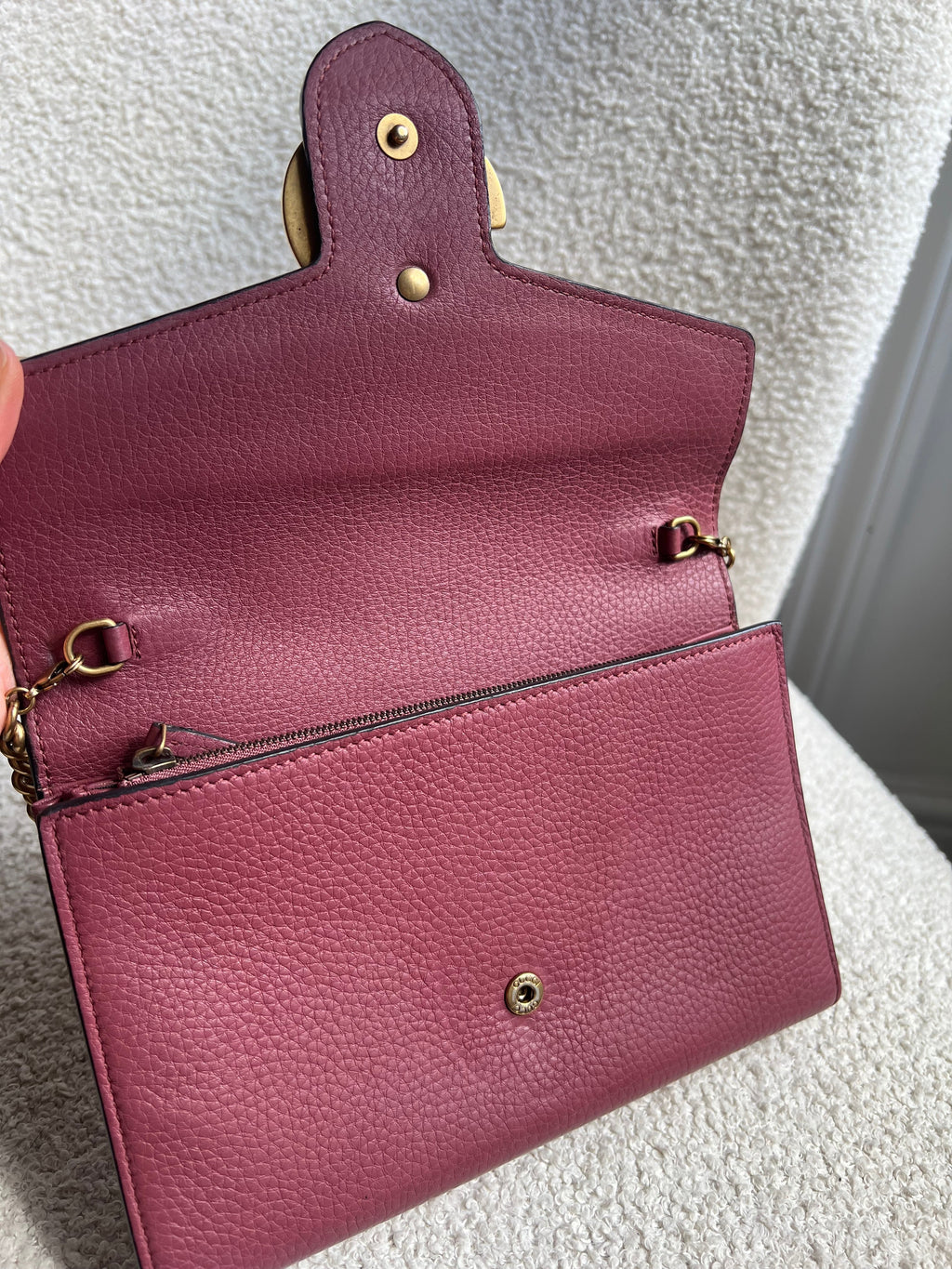 Gucci Rose Pink GG Marmont Chain Wallet (RRP £1195)