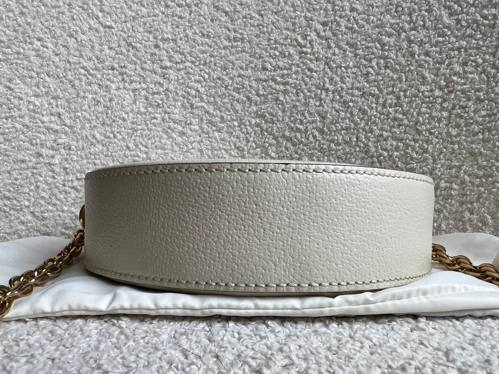 Gucci GG Round White Ophidia Small Shoulder Bag