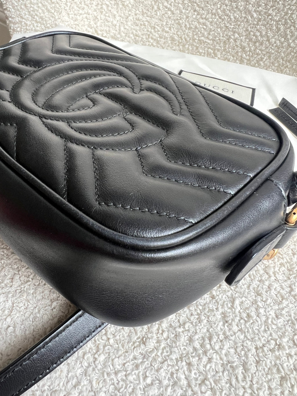 Gucci GG Black Marmont Mini Shoulder Bag (RRP £1,360)