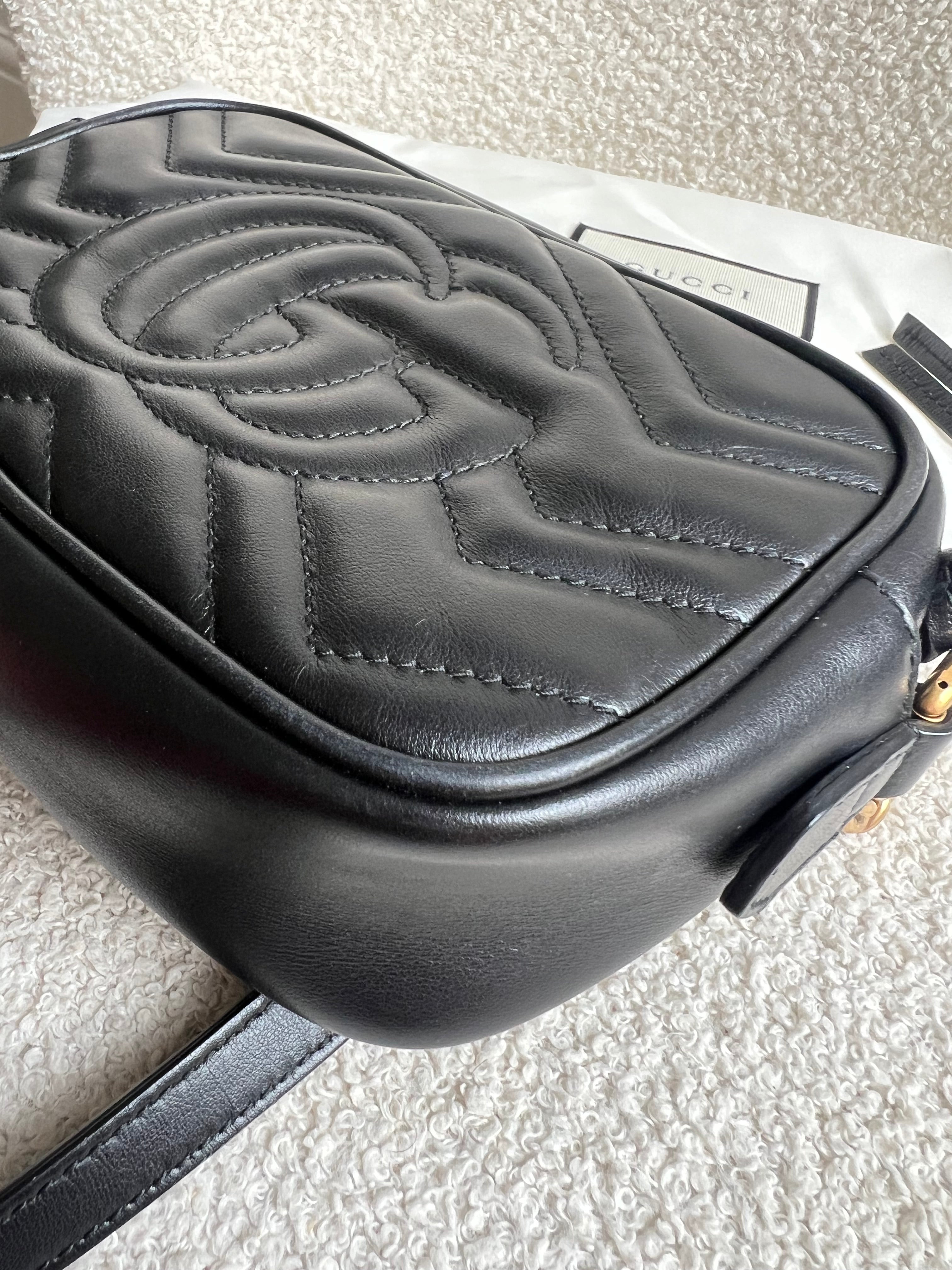 Gucci GG Black Marmont Mini Shoulder Bag (RRP £1,360)
