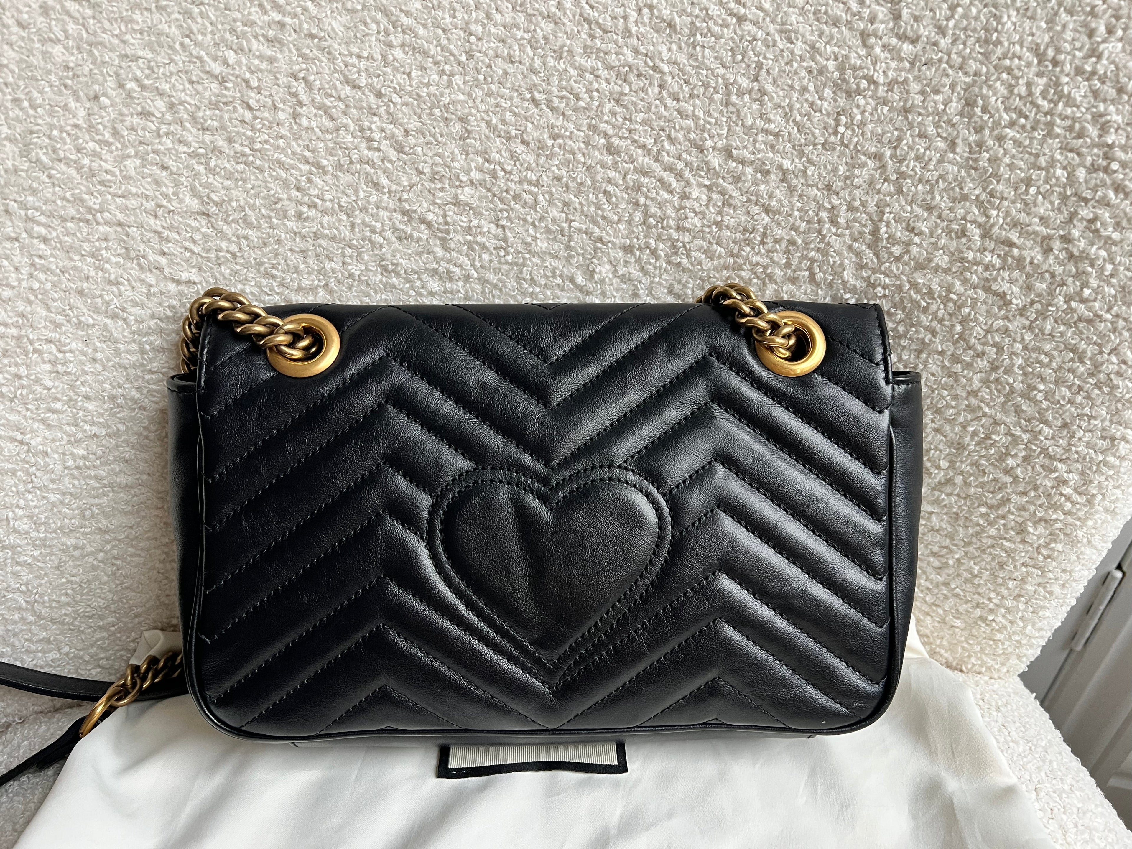 Gucci GG Black Marmont Small Shoulder Bag (RRP £2070)
