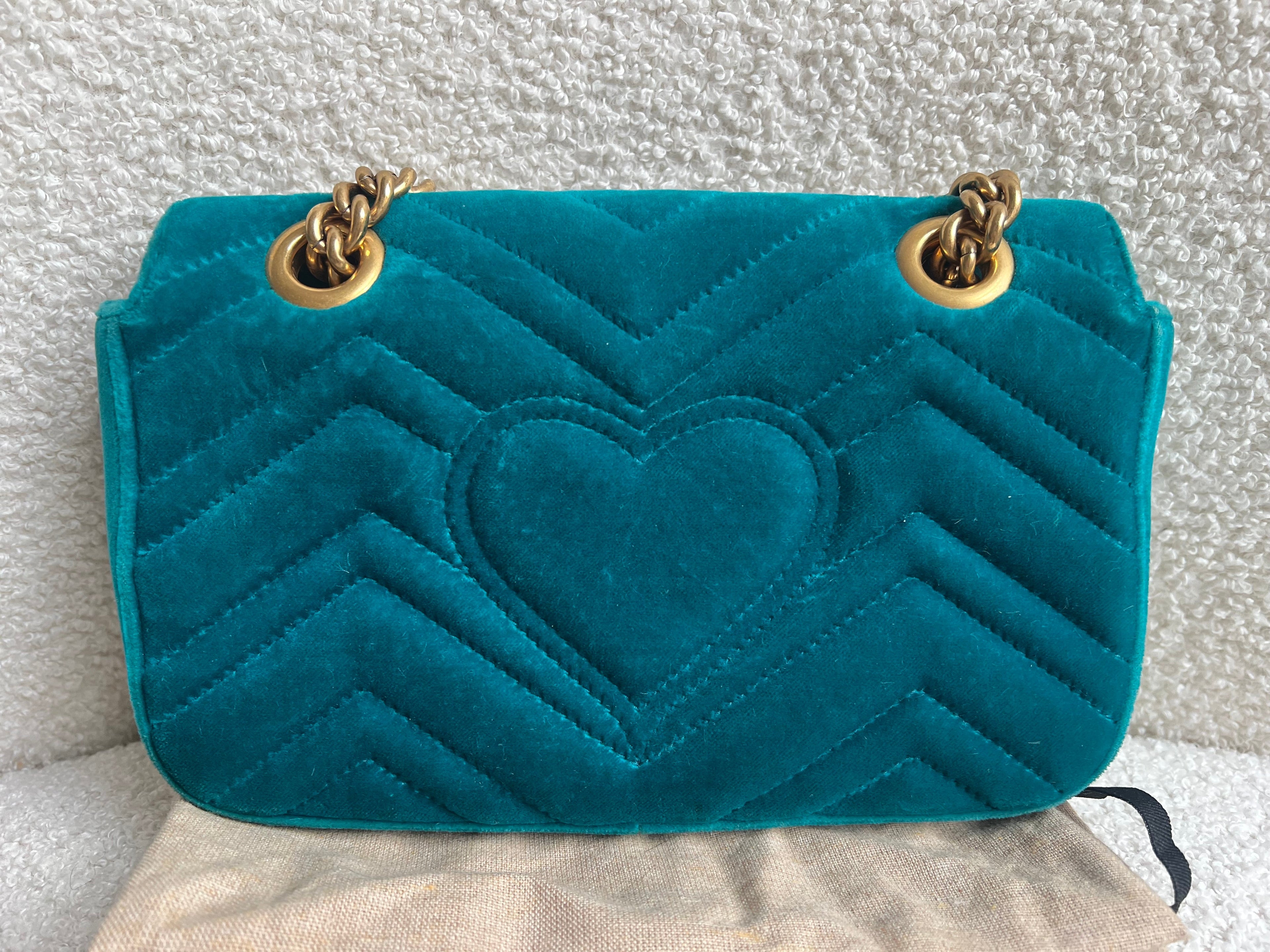 Gucci GG Mini Velvet Marmont Mini Shoulder Bag (RRP £1295)