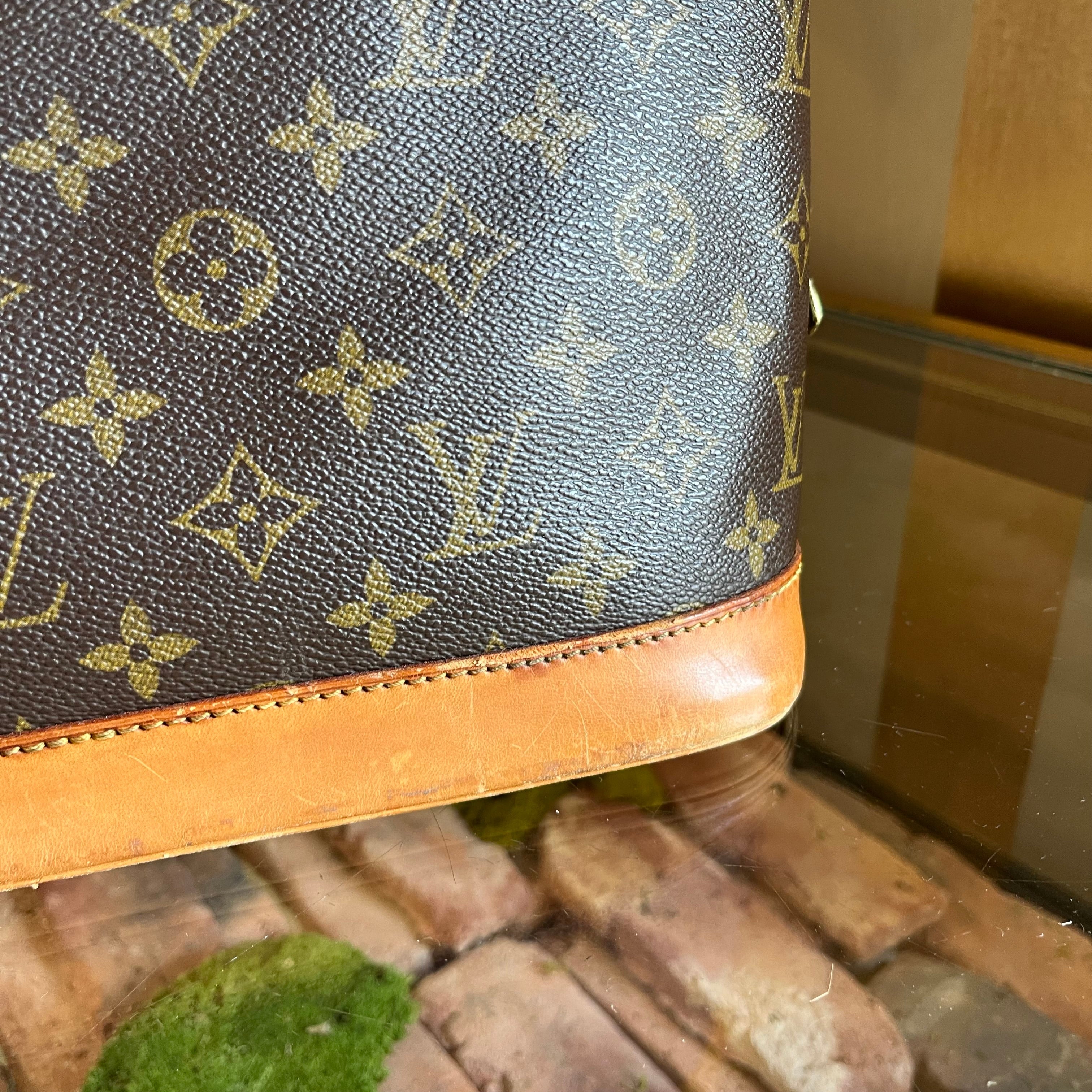 LOUIS VUITTON Vintage Alma PM Brown Monogram Canvas Top Handle
