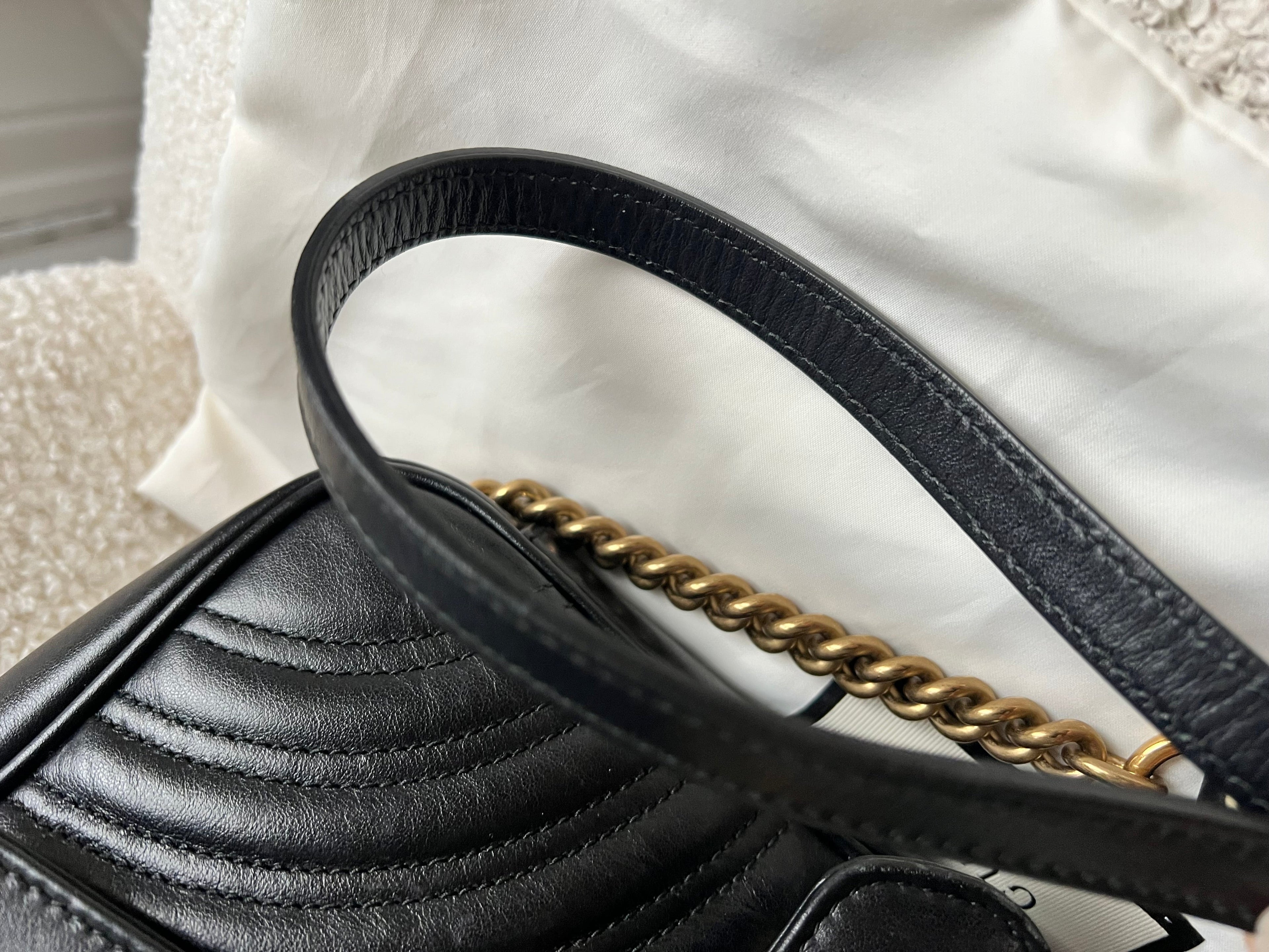 Gucci GG Black Marmont Small Shoulder Bag (RRP £2070)