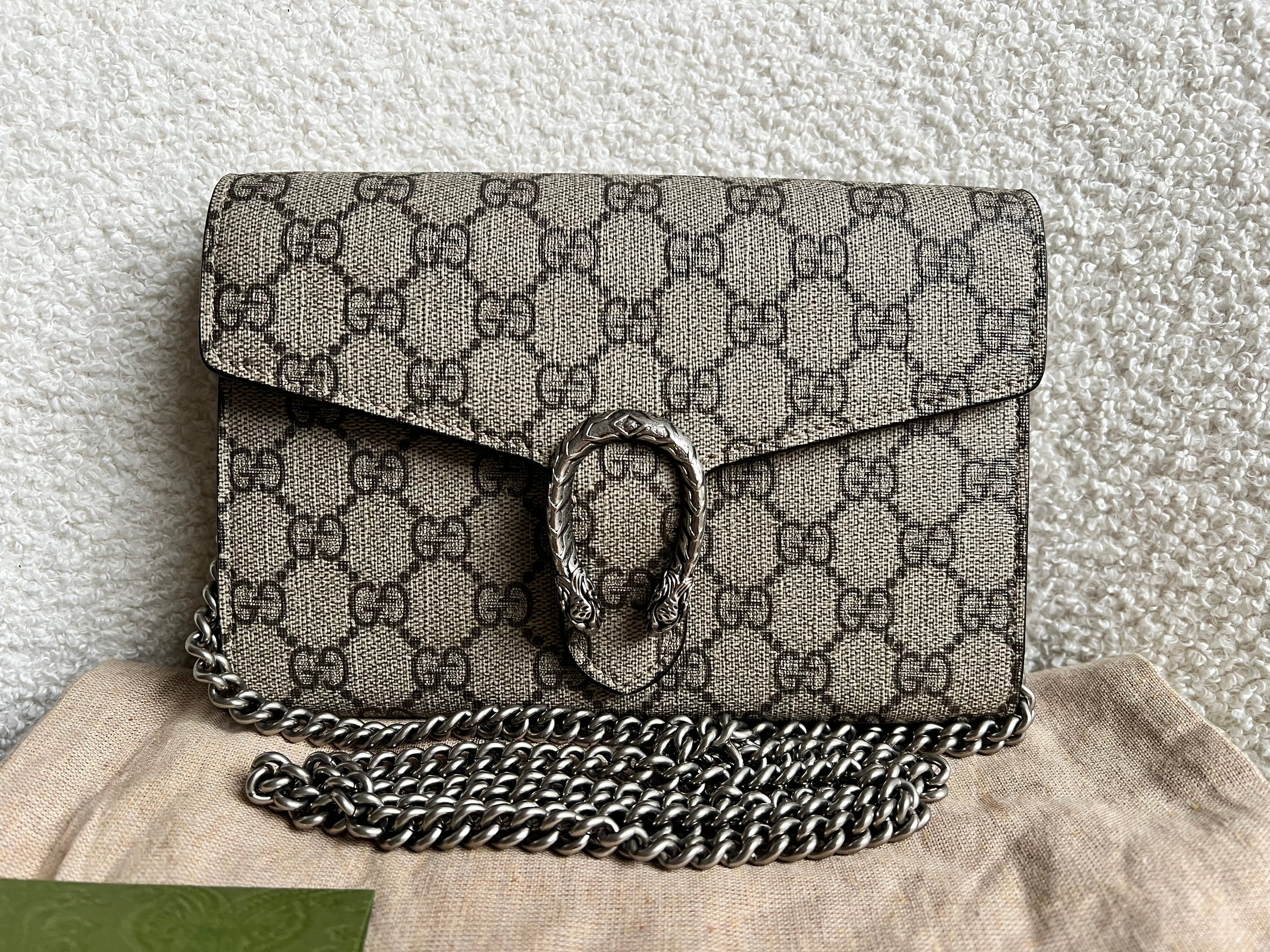Gucci Dionysus GG Supreme Chain Wallet (RRP £1400)