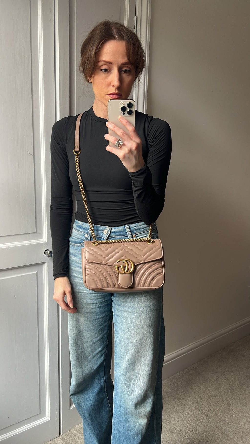 Gucci GG Dusty Pink Marmont Small Shoulder Bag (RRP £2070)