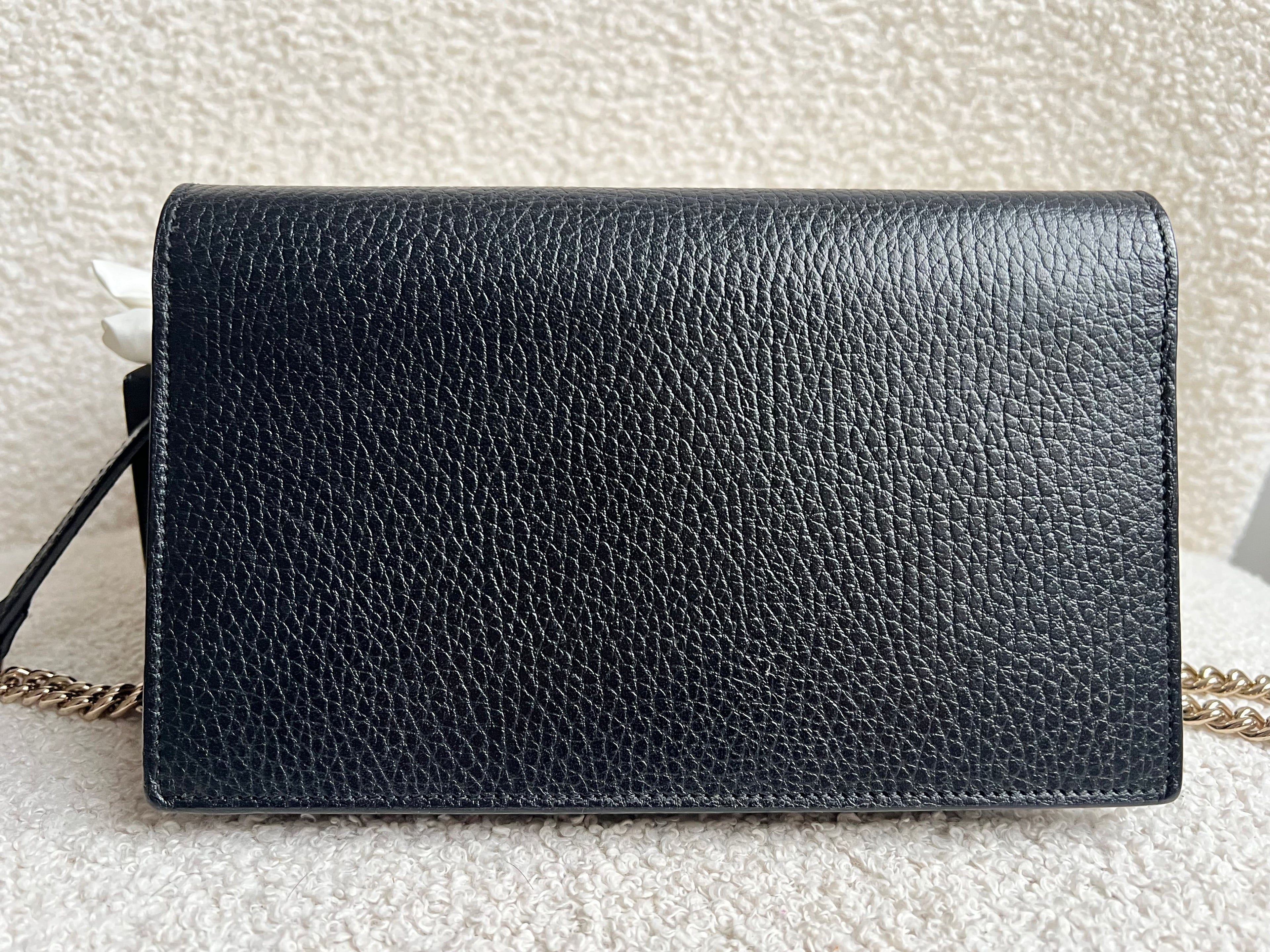 Gucci Black Interlocking GG Chain Wallet