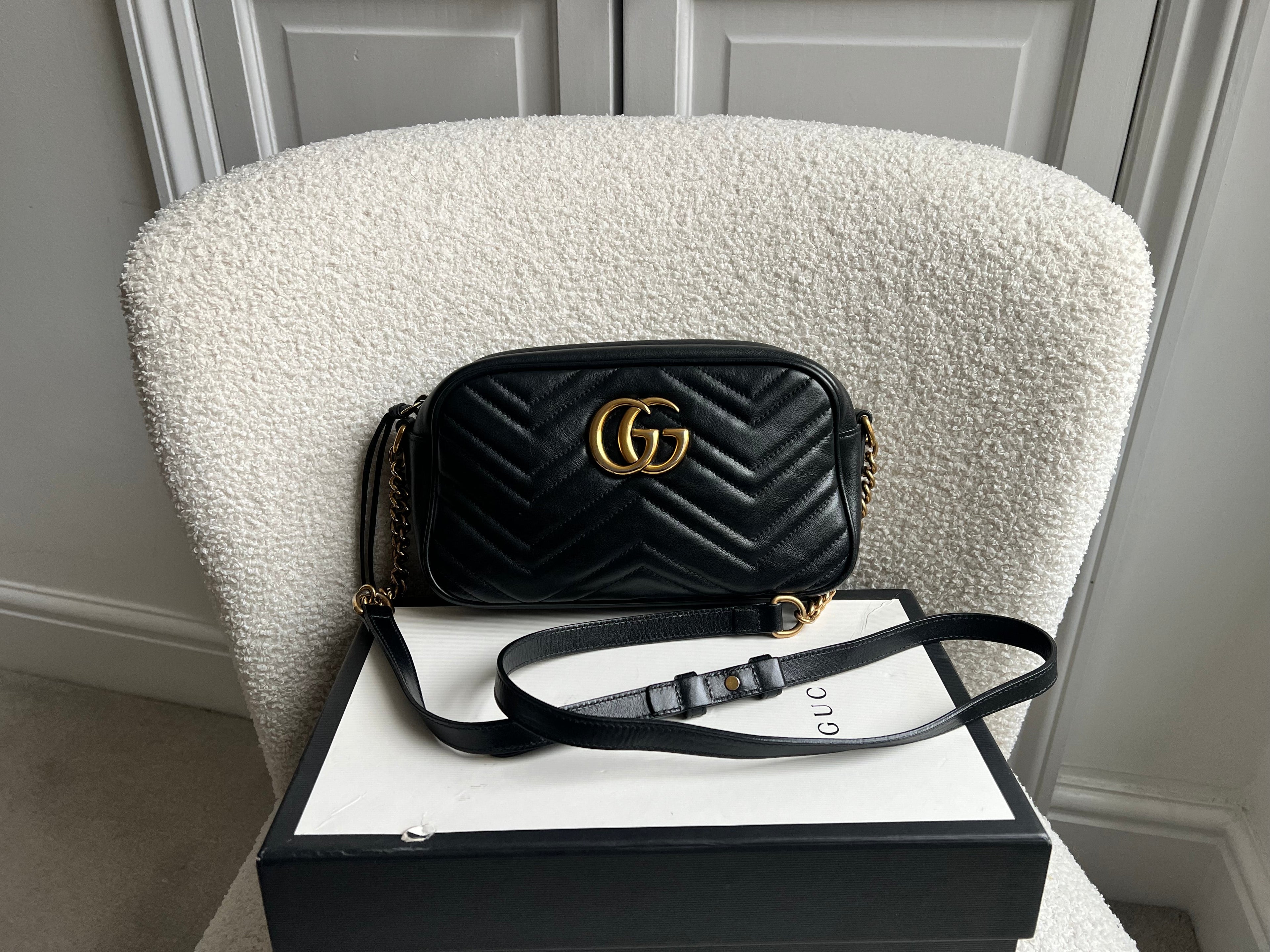 Gucci GG Black Marmont Small Shoulder Bag (RRP £1440)