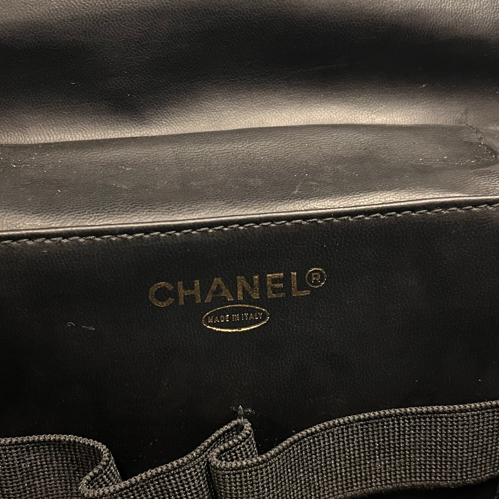 CHANEL Timeless Vanity Large Black Vintage Caviar Leather Top Handle Bag