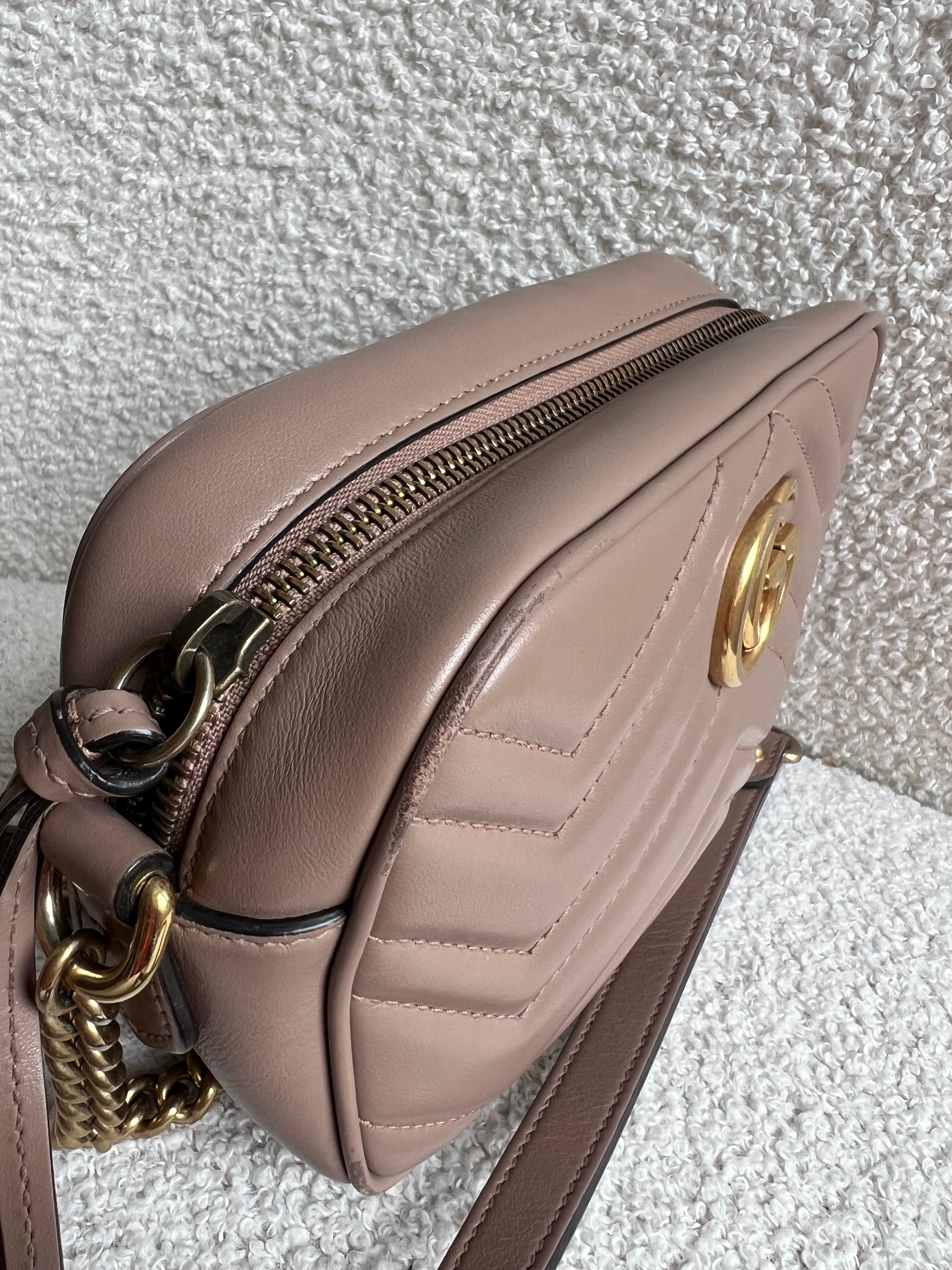 Gucci GG Dusty Pink Marmont Mini Shoulder Bag (RRP £1,360)