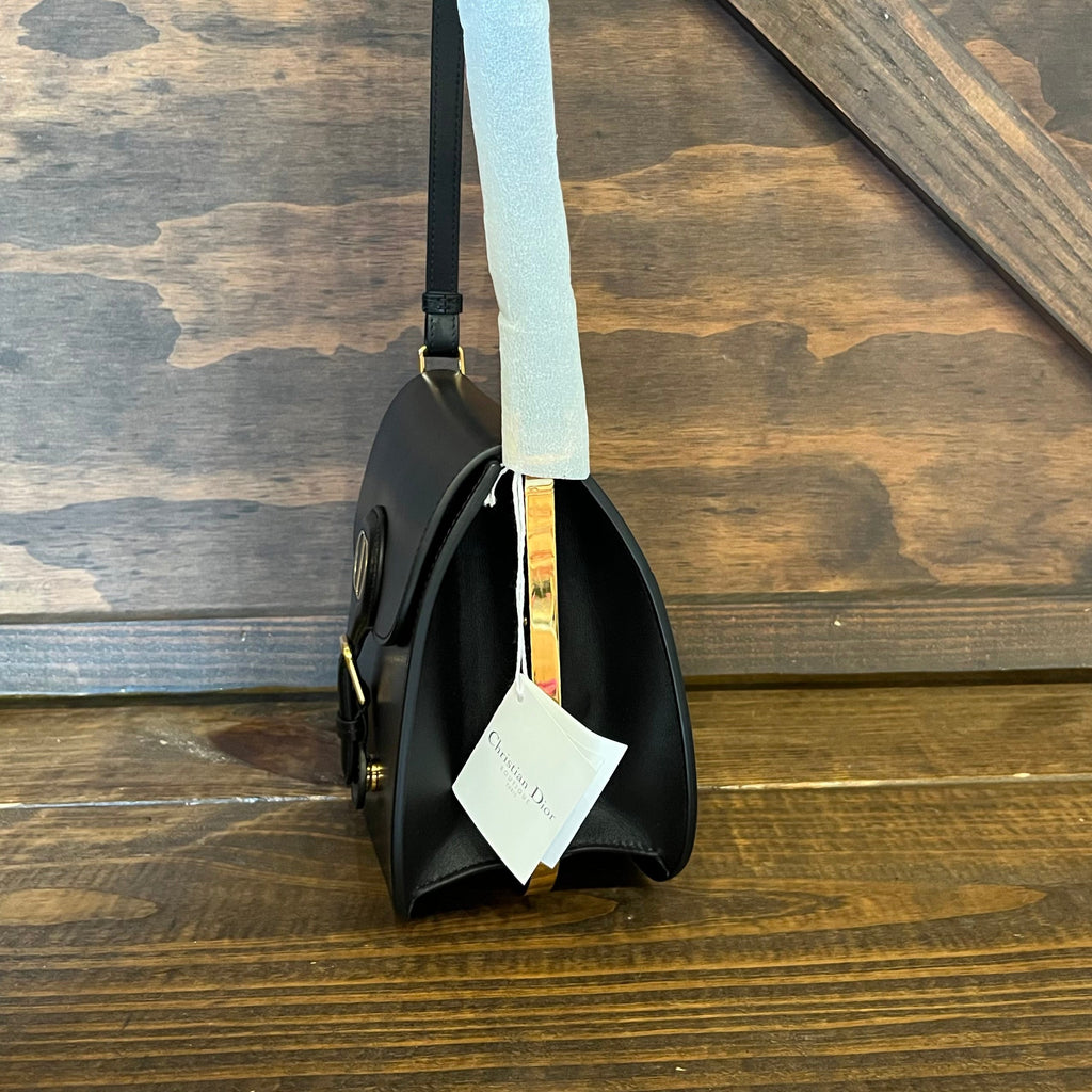 DIOR Bobby Frame Black Calfskin Leather Shoulder Bag