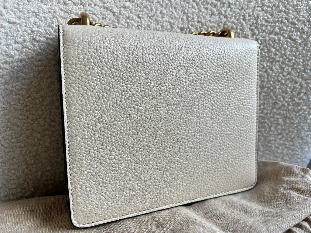 Gucci Cream GG Marmont Chain Mini Bag