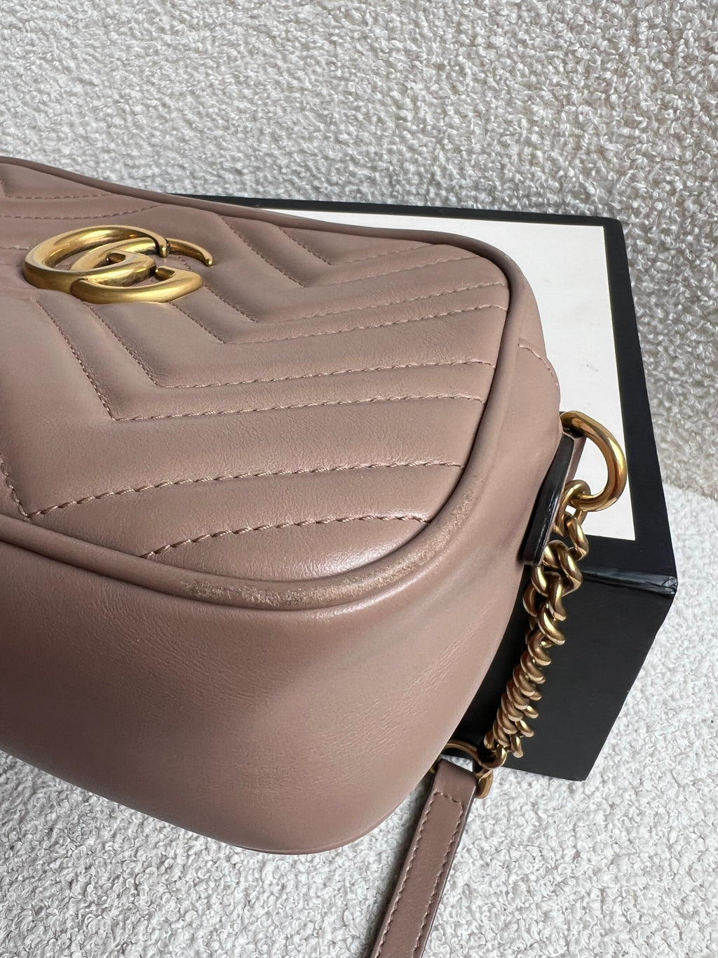 Gucci GG Marmont Dusty Pink Small Shoulder Bag (RRP £1440)