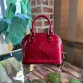 LOUIS VUITTON Red Alma Vernis BB