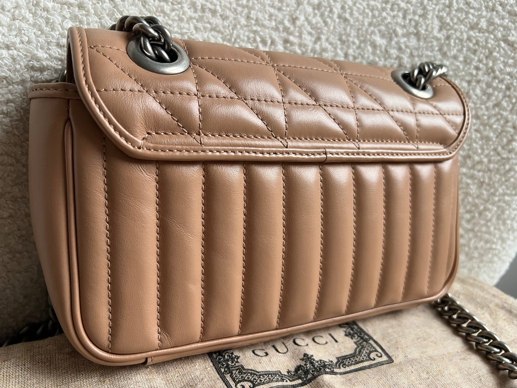 Gucci GG Beige Aria Marmont Mini Shoulder Bag (RRP £1800)