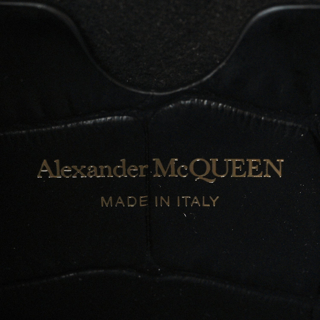 ALEXANDER MCQUEEN CROC EMBOSSED CALFSKIN BOX 21 SHOULDER BAG