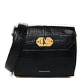 ALEXANDER MCQUEEN CROC EMBOSSED CALFSKIN BOX 21 SHOULDER BAG