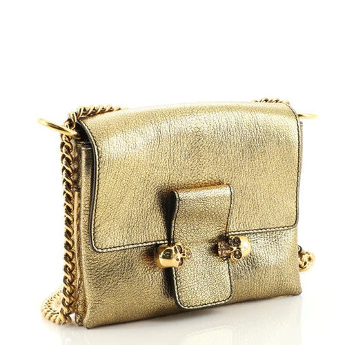 ALEXANDER MCQUEEN TWIN SKULL FLAP BAG
