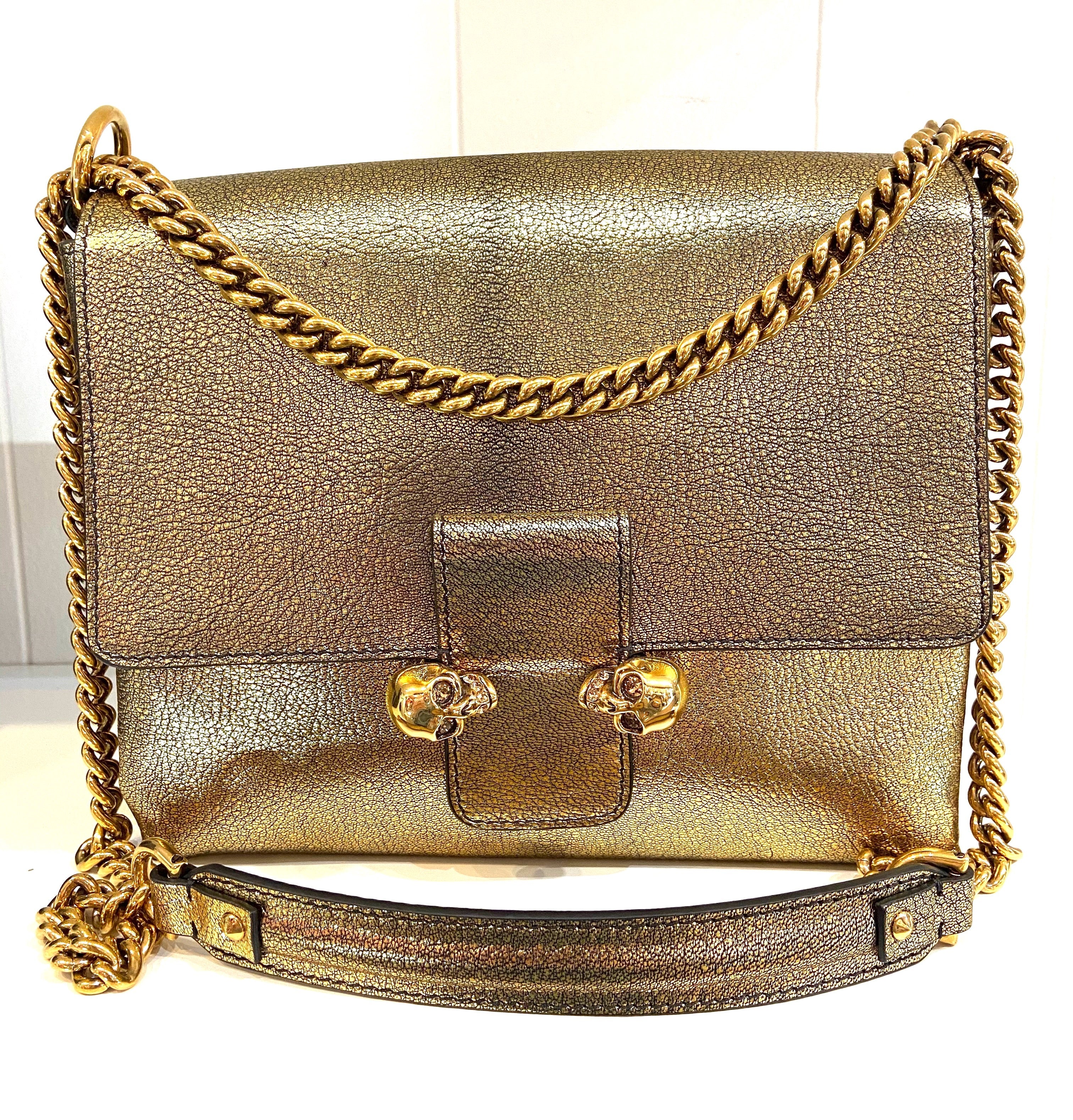 ALEXANDER MCQUEEN TWIN SKULL FLAP BAG