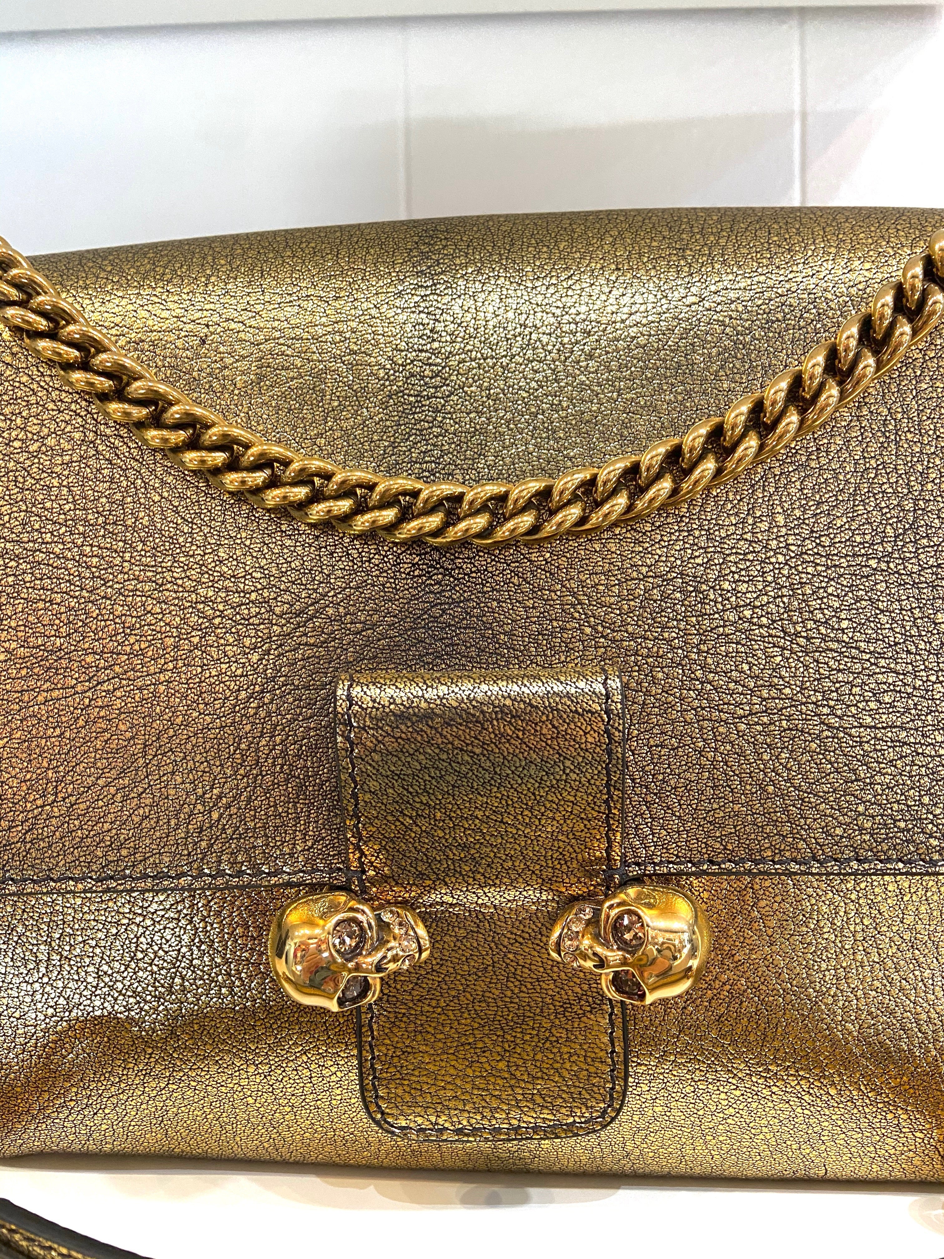 ALEXANDER MCQUEEN TWIN SKULL FLAP BAG