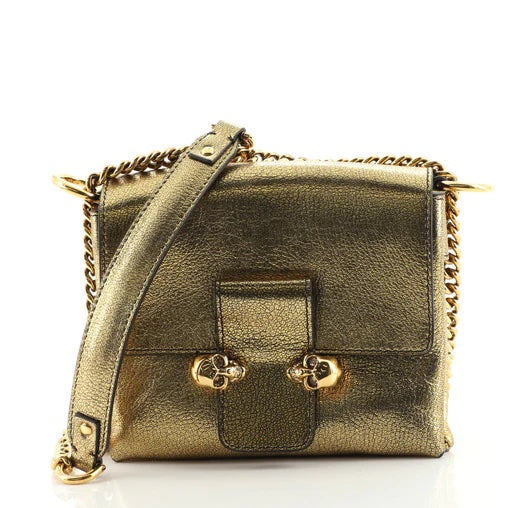 ALEXANDER MCQUEEN TWIN SKULL FLAP BAG