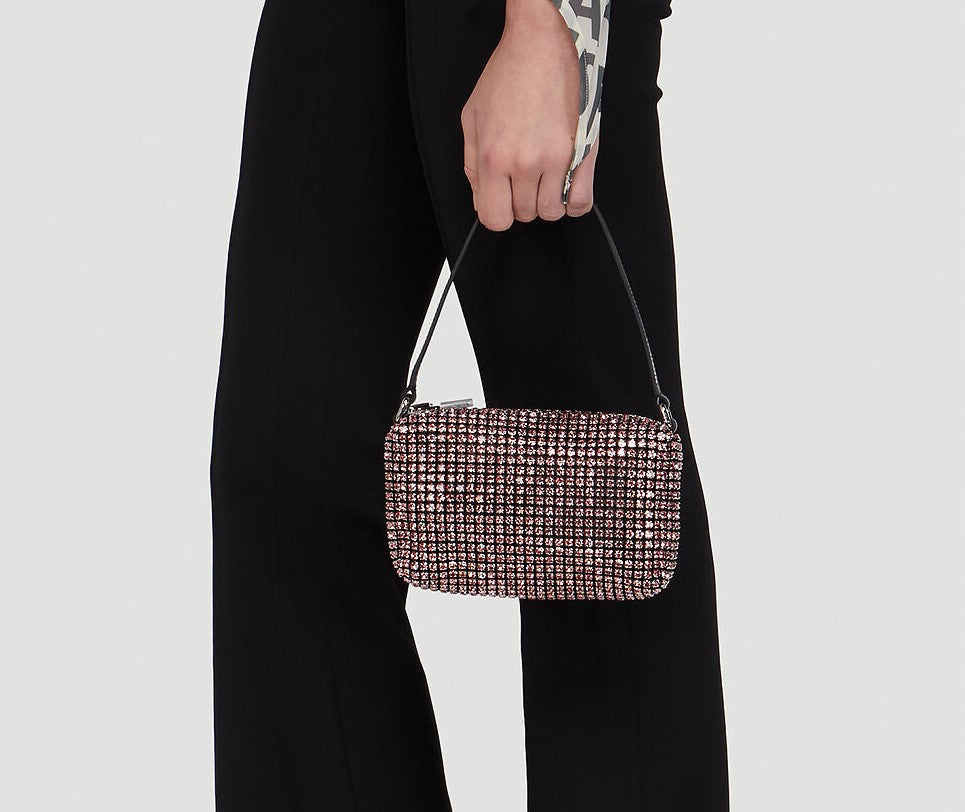 ALEXANDER WANG HEIRESS CRYSTAL MEDIUM POUCH BAG