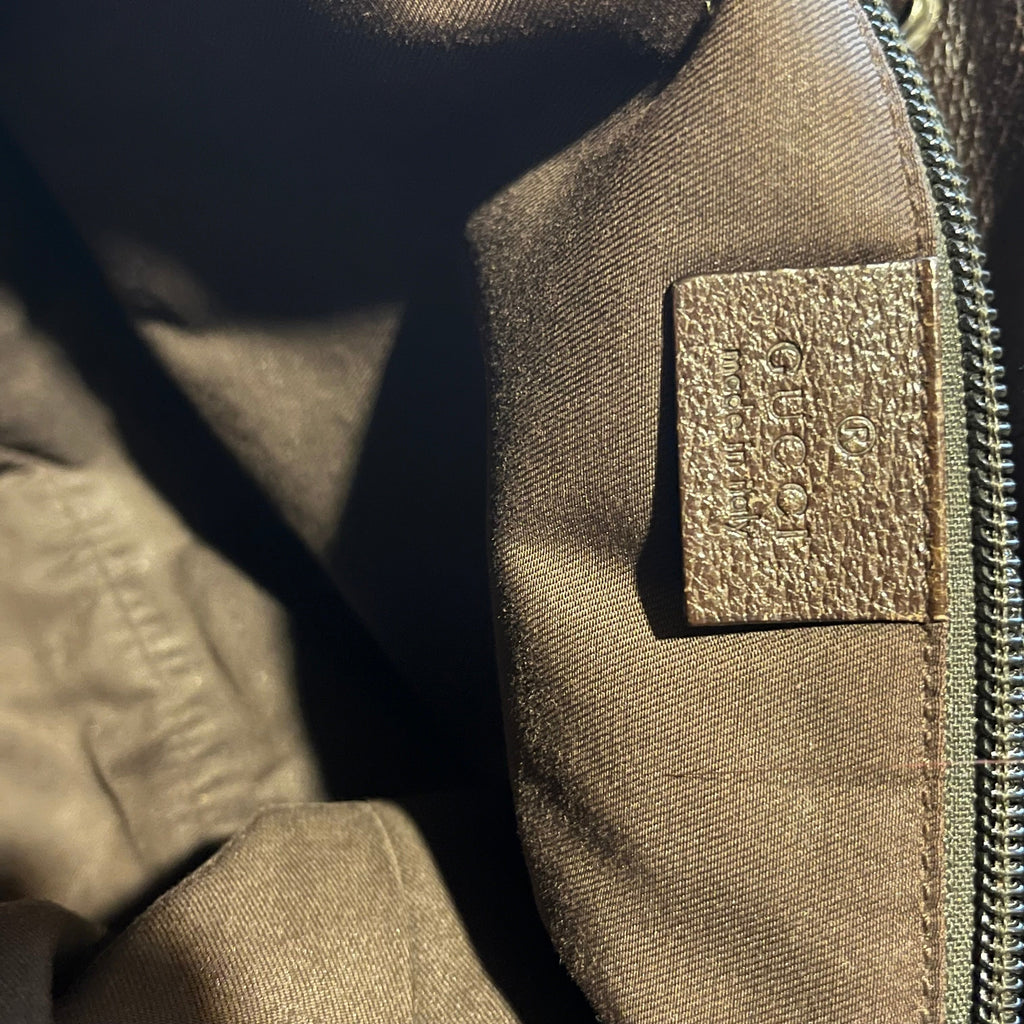 GUCCI Piston Lock GG Monogram Canvas Backpack