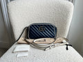 Gucci Torchon GG Navy Marmont Small Shoulder Bag