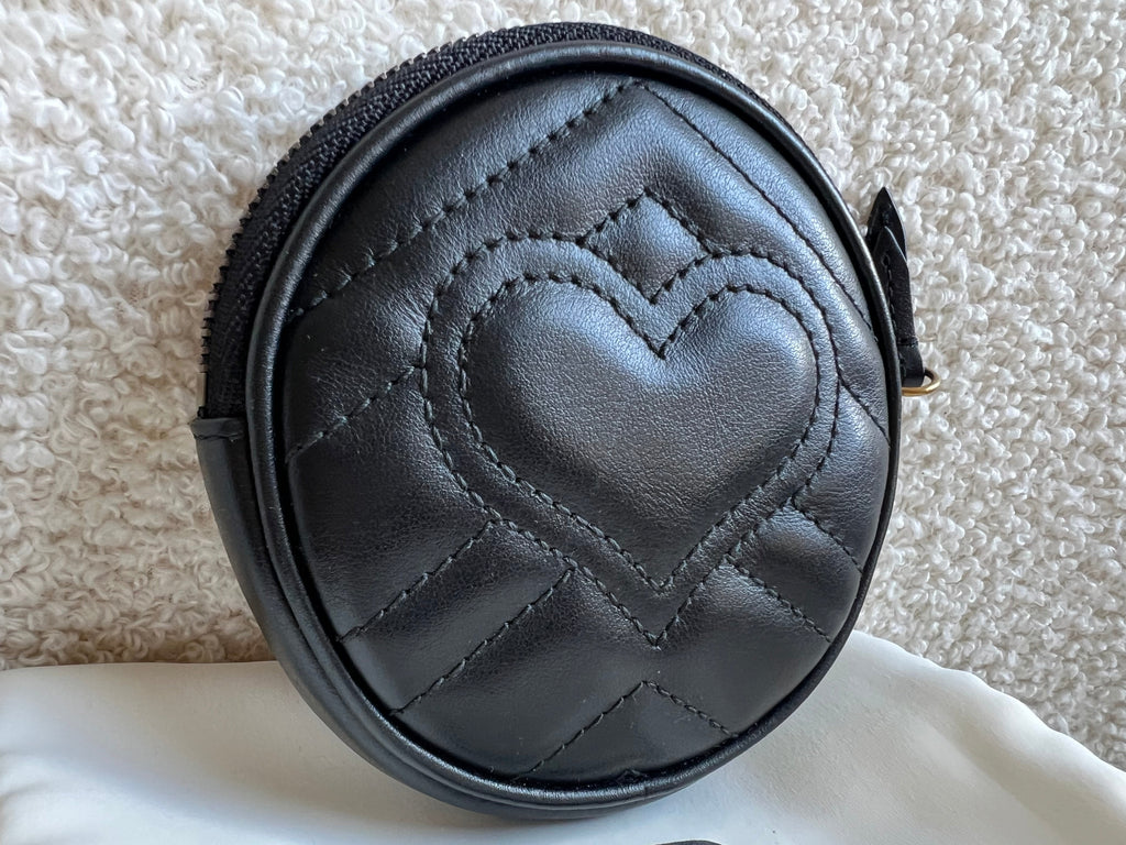 Gucci Black GG Marmont Coin Pouch (RRP £350)