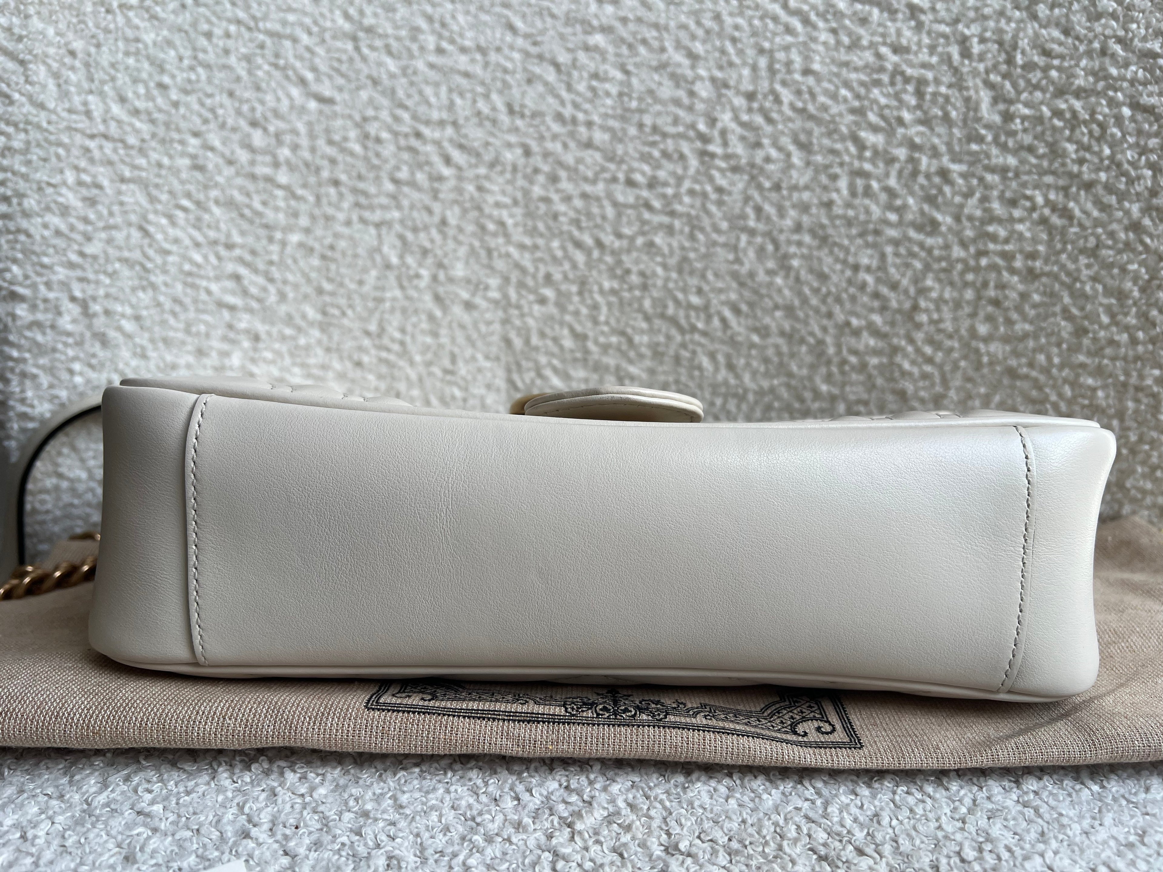 Gucci GG White Marmont Small Shoulder Bag (RRP £1890)
