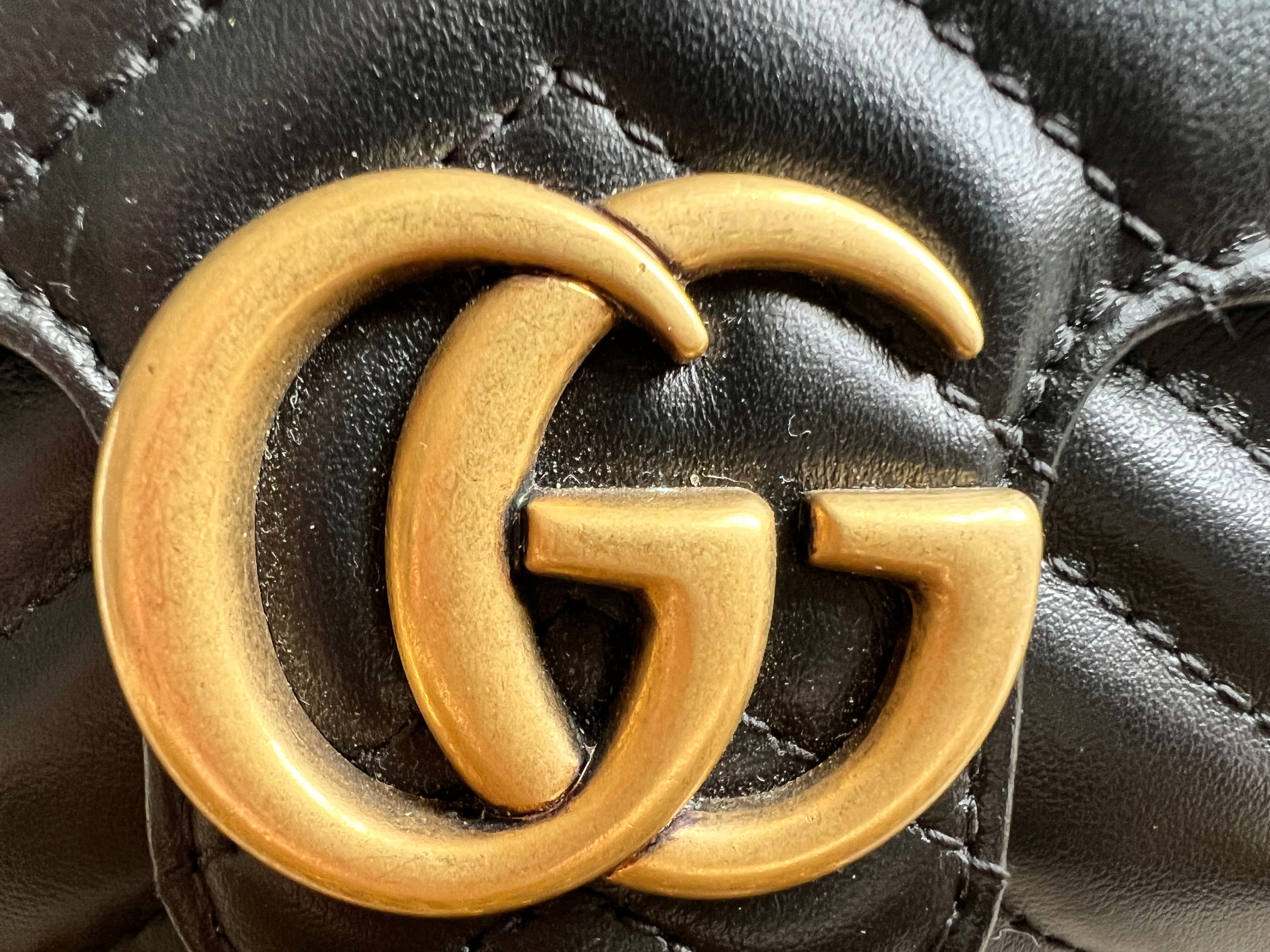 Gucci GG Black Marmont Super Mini Shoulder Bag (RRP £985)