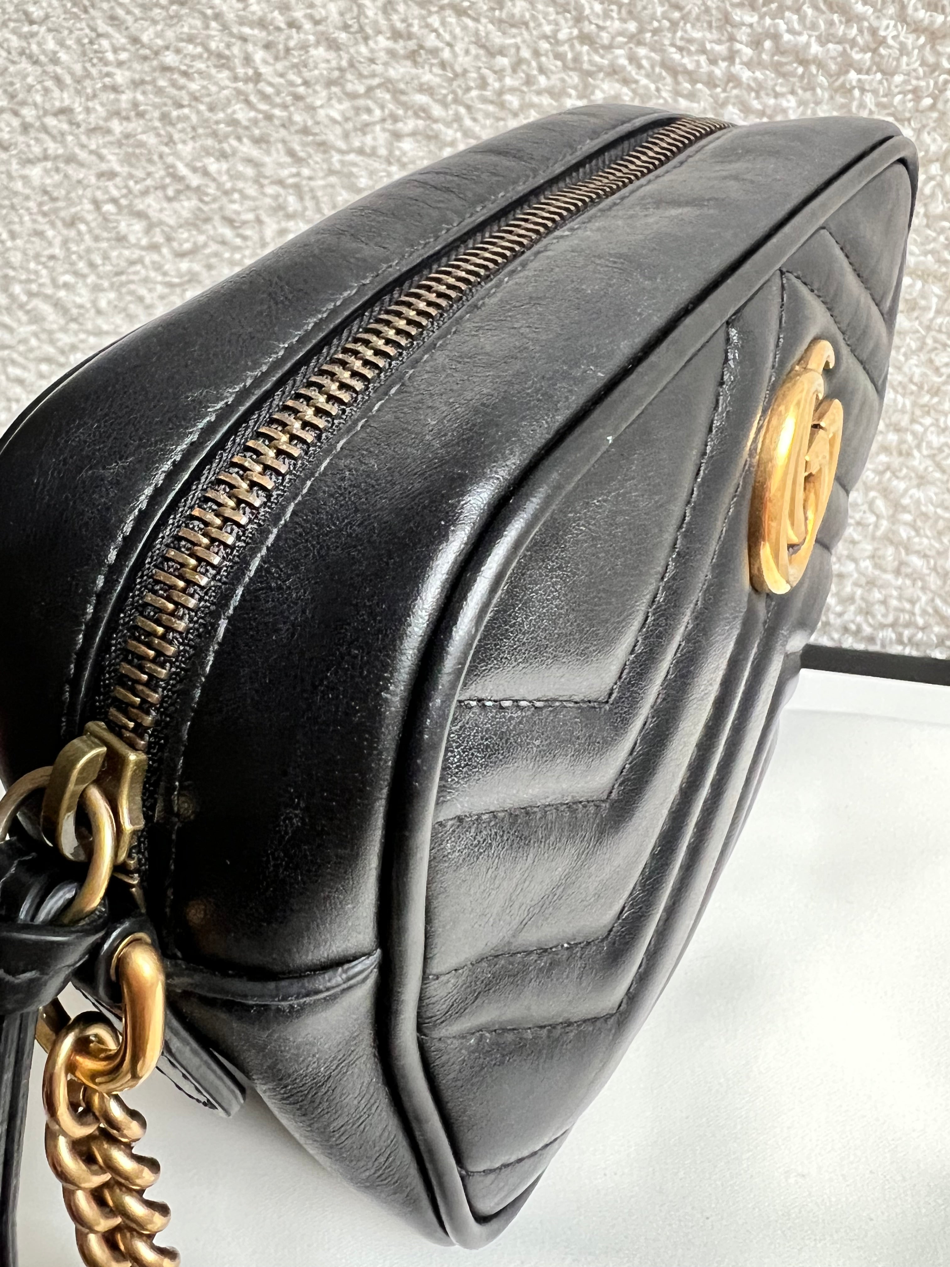 Gucci GG Black Marmont Mini Shoulder Bag (RRP £1,360)