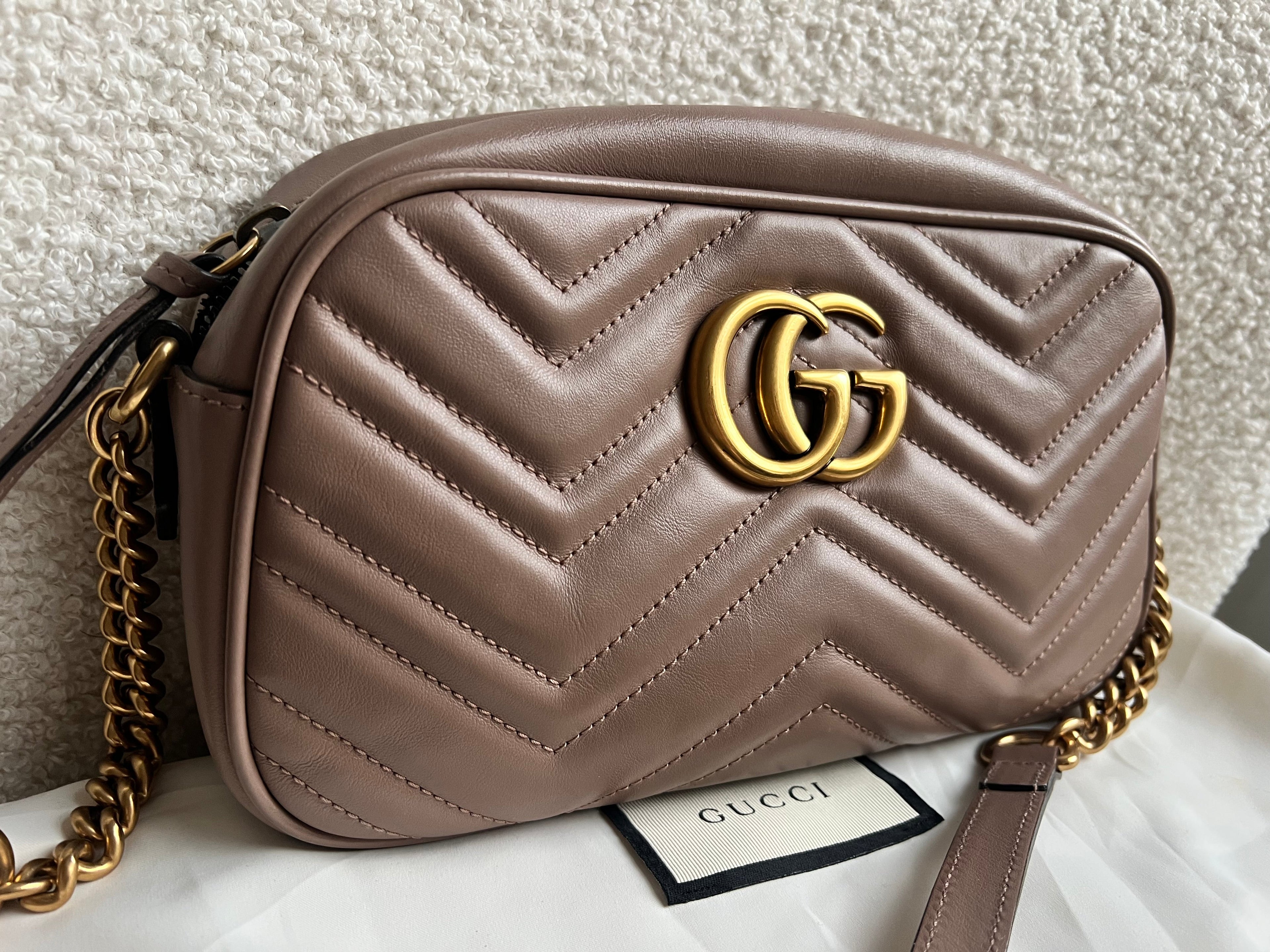 Gucci GG Marmont Dusty Pink Small Shoulder Bag (RRP £1440)