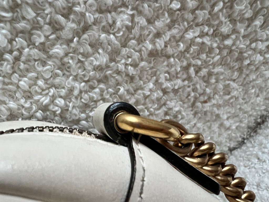 Gucci GG White Marmont Mini Shoulder Bag (RRP £1,360)