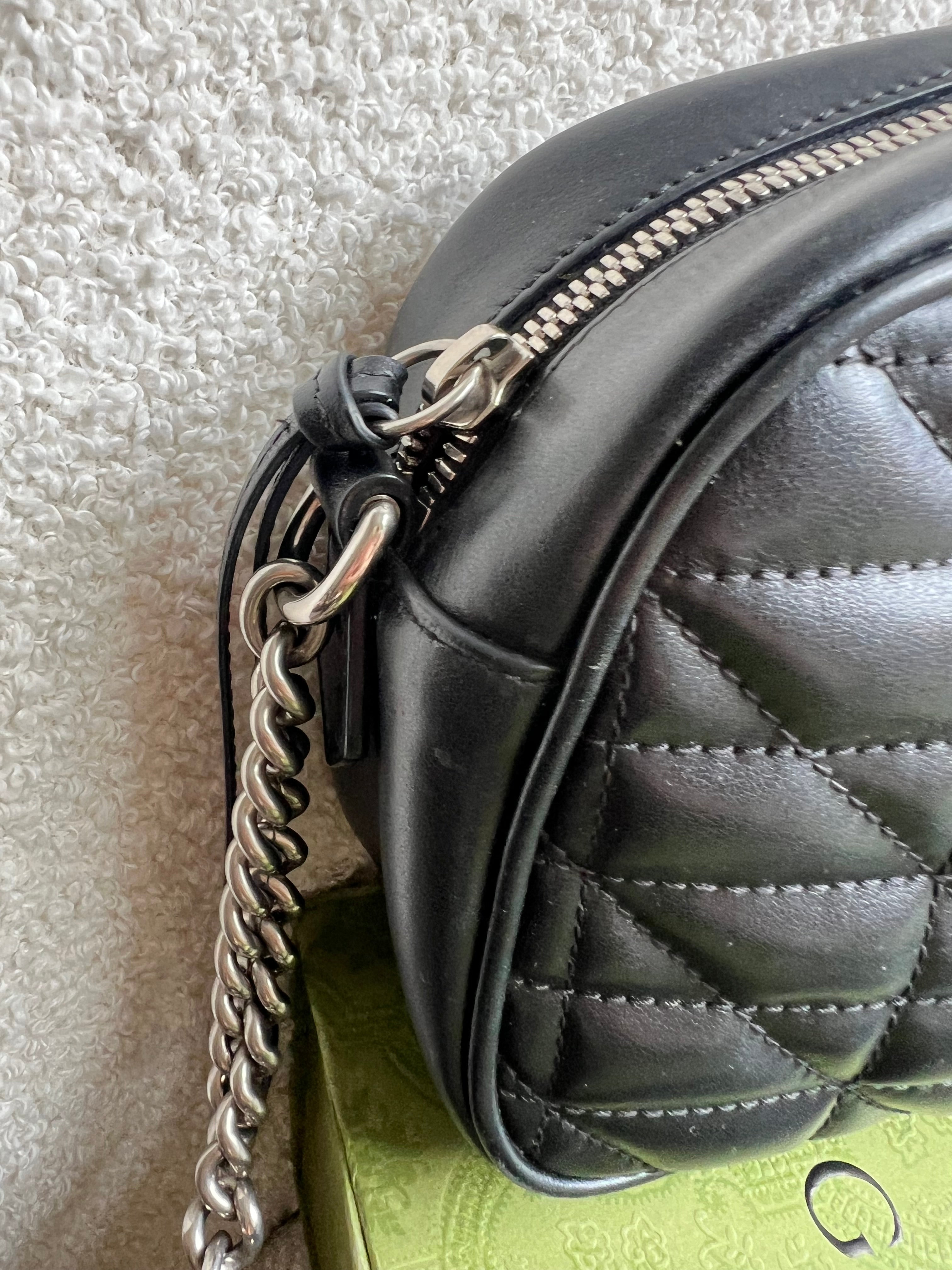 Gucci Aria GG Black Marmont Small Shoulder Bag (RRP £1440)