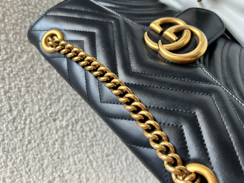 Gucci GG Black Marmont Small Shoulder Bag (RRP £2070)