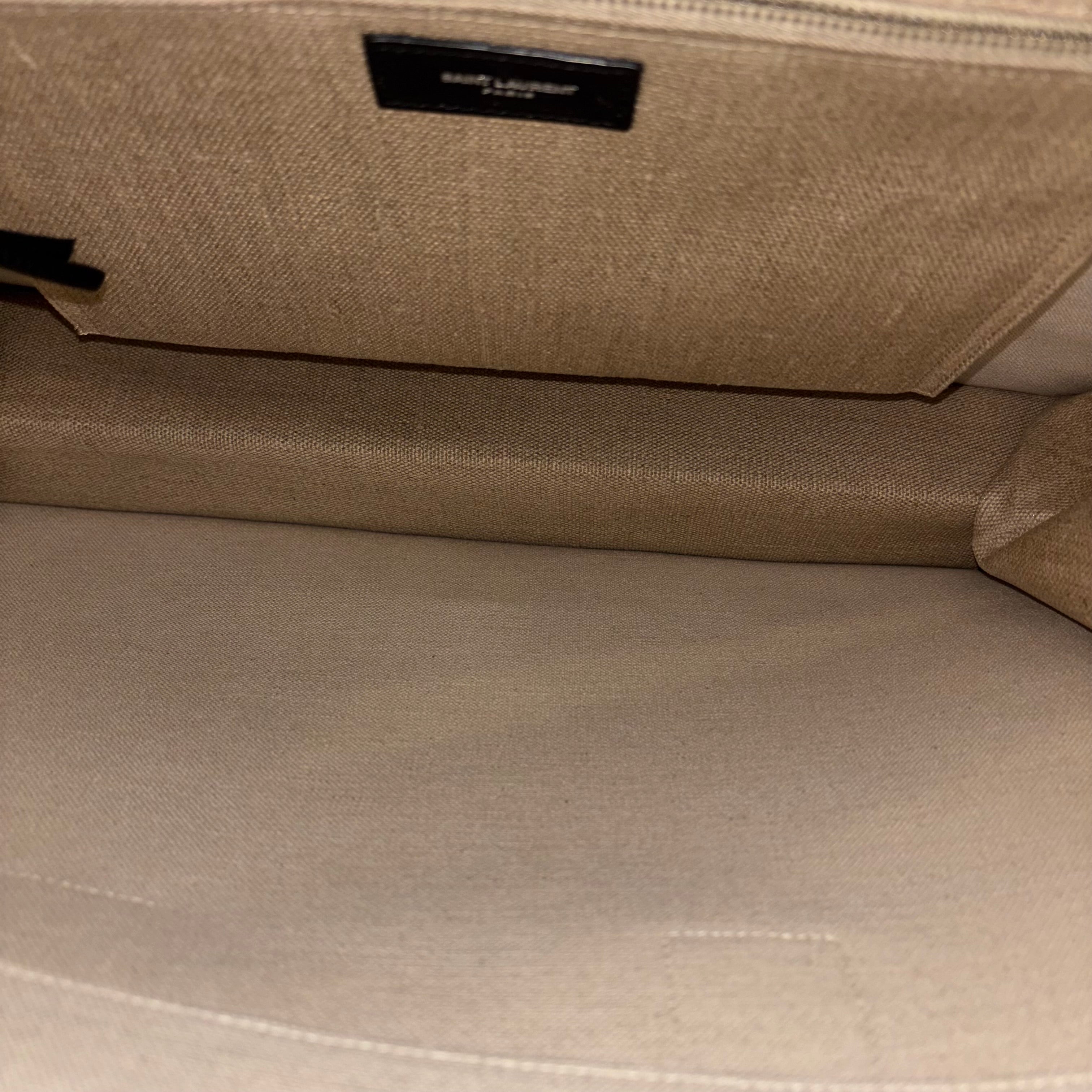 SAINT LAURENT Beige Rive Gauche Tote
