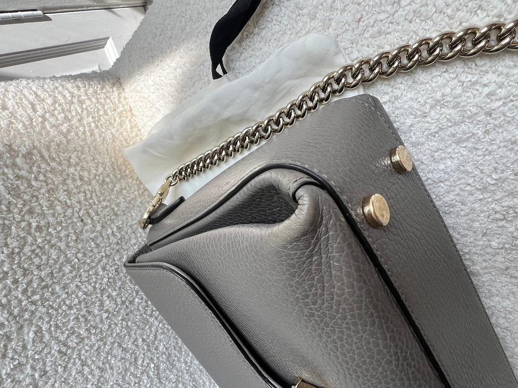 Gucci Interlocking GG Grey Medium Top Handle Bag (RRP £1,150)