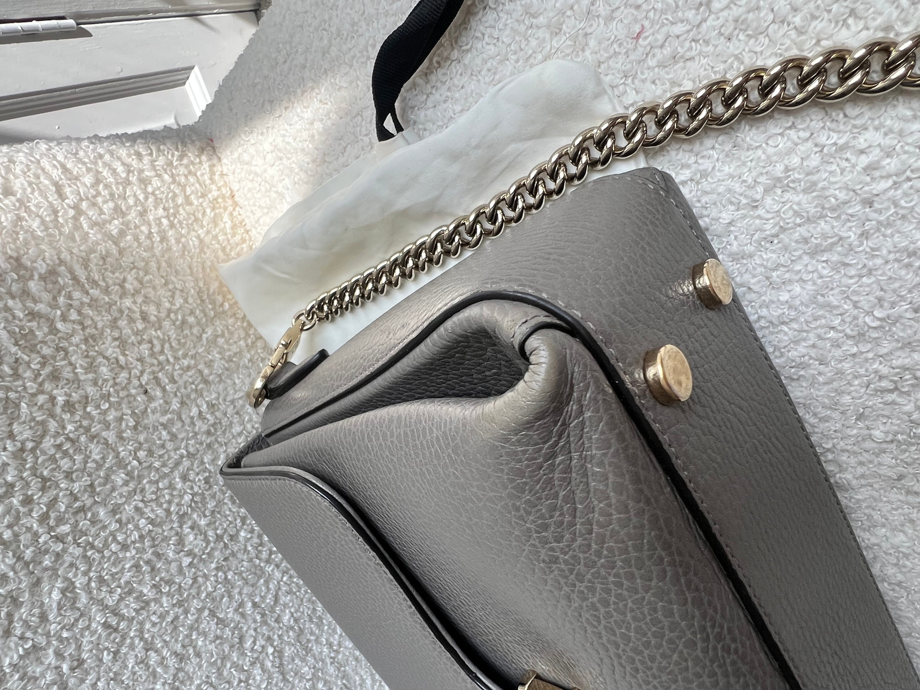Gucci Interlocking GG Grey Medium Top Handle Bag (RRP £1,150)