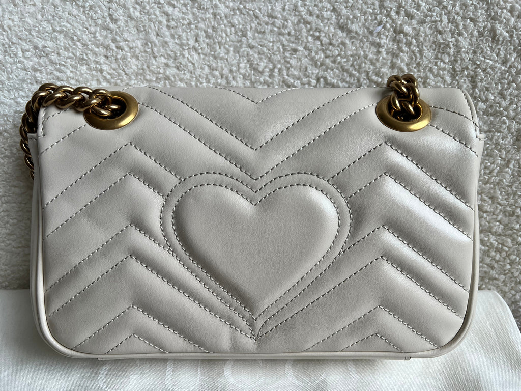 Gucci GG White Marmont Mini Shoulder Bag (RRP £1,890)